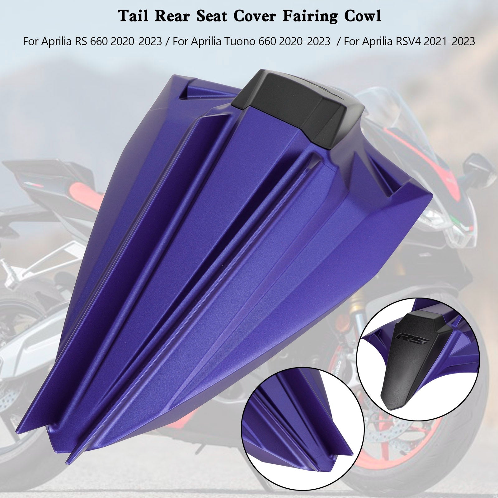 Rear Seat Cover Fairing Cowl For Aprilia RS660 Tuono660 2020-2024 Carbon Black Purple