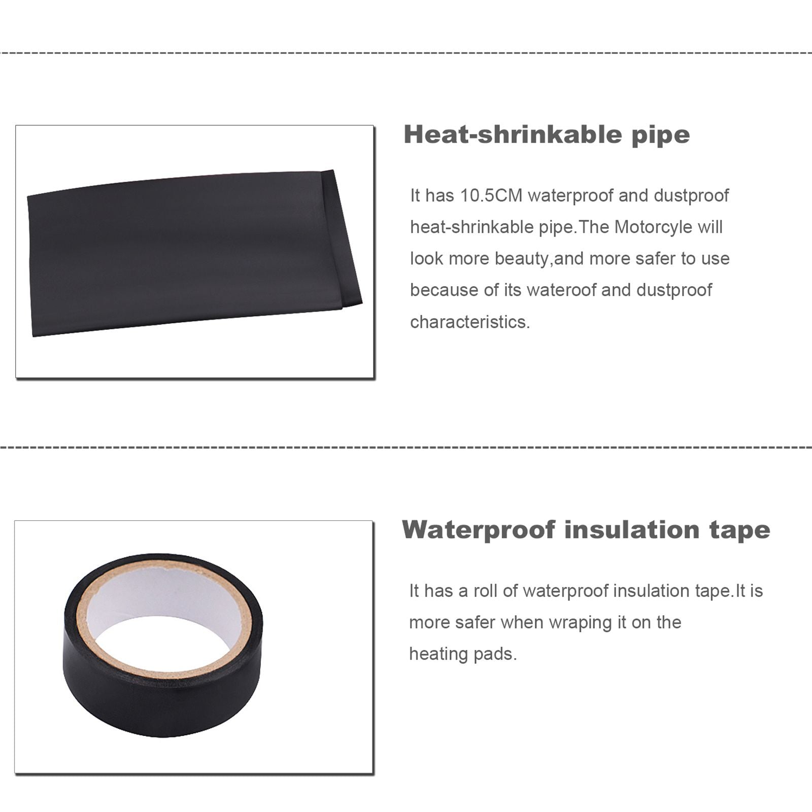 12V Warmer Heated Handlebar Shrinkable Bars Universal For Motorcycle Generic