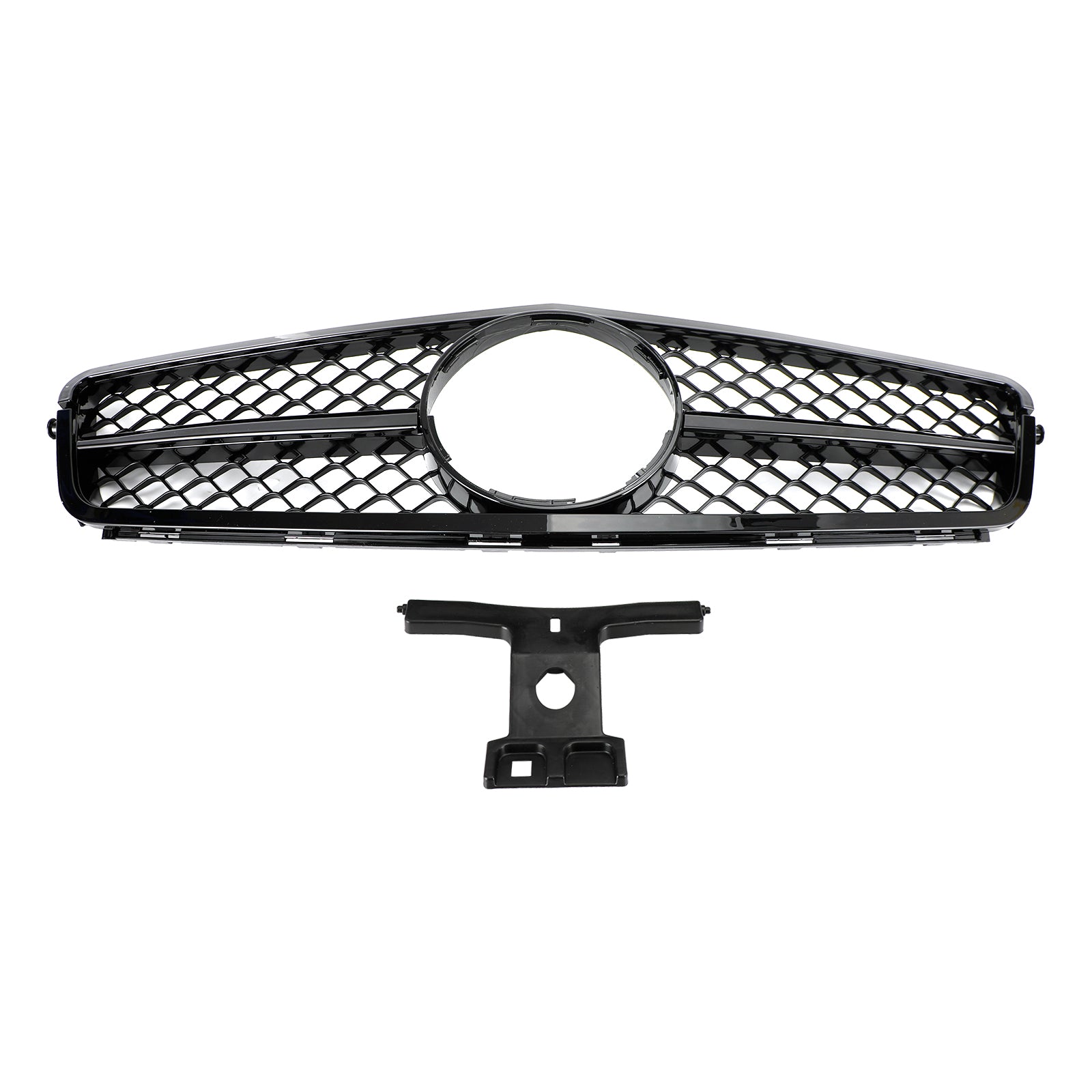 C63 스타일 글로스 블랙 그릴은 C-클래스 벤츠 W204 C300 C350 2008-2014에 적합합니다.