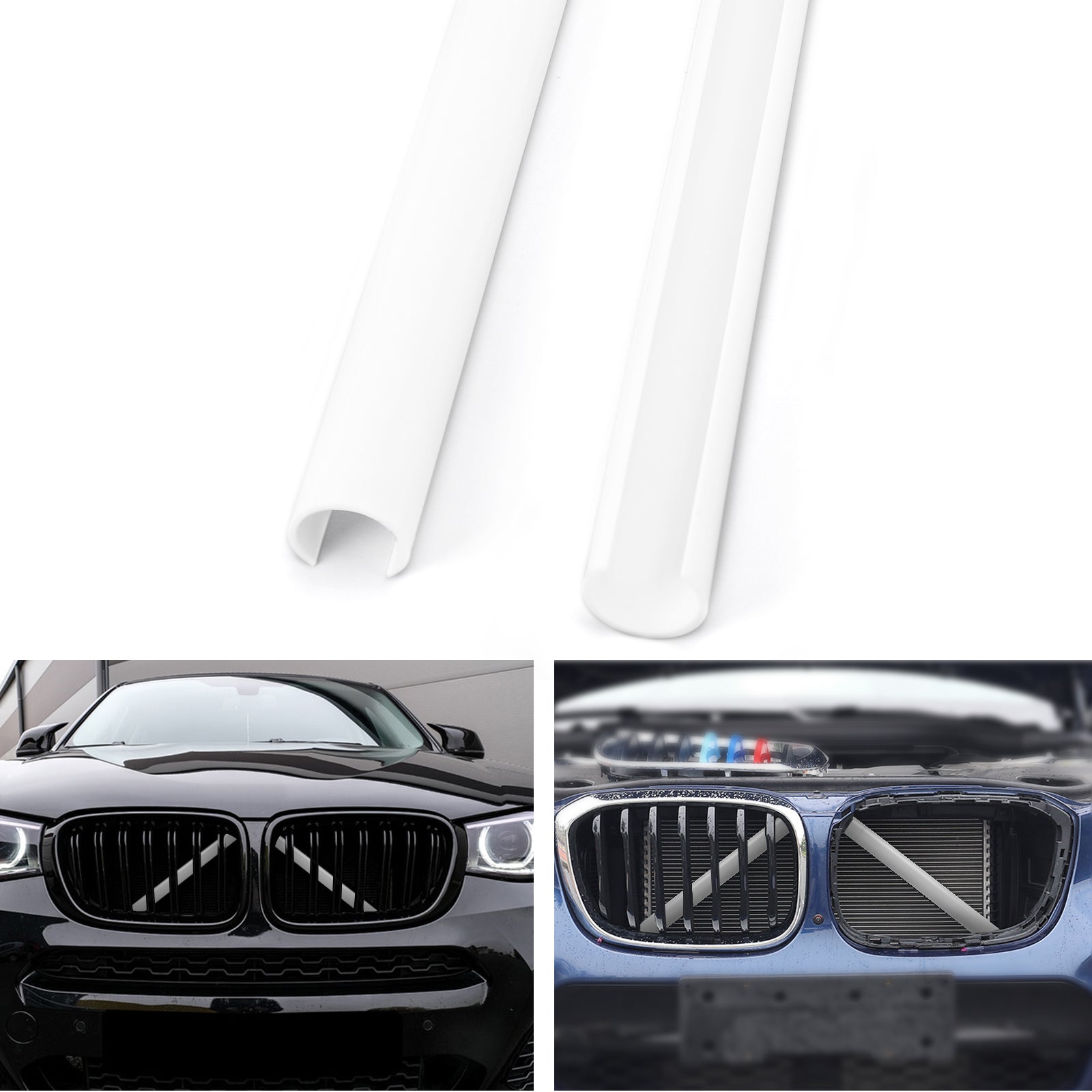 #D Color Support Grill Bar V Brace Wrap For BMW F25 F26 Blue Generic