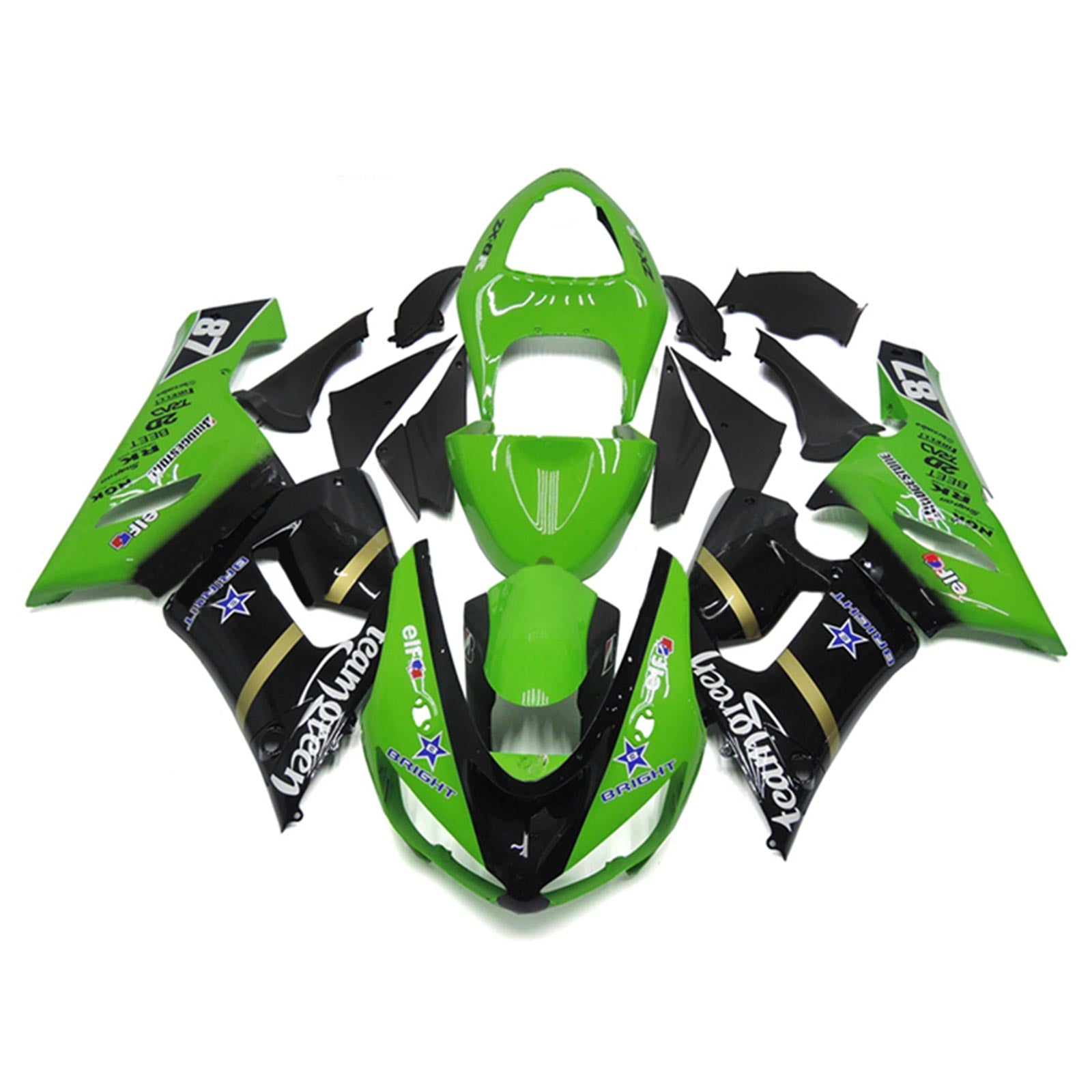 Kawasaki ZX6R 636 2005-2006 Fairing Kit Bodywork Plastic ABS