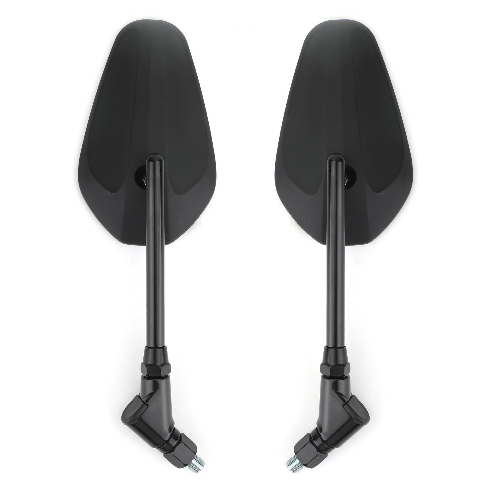 New Black Left & Right Motorcycle Cruiser Chopper Rearview Side Mirrors M10 10Mm Generic