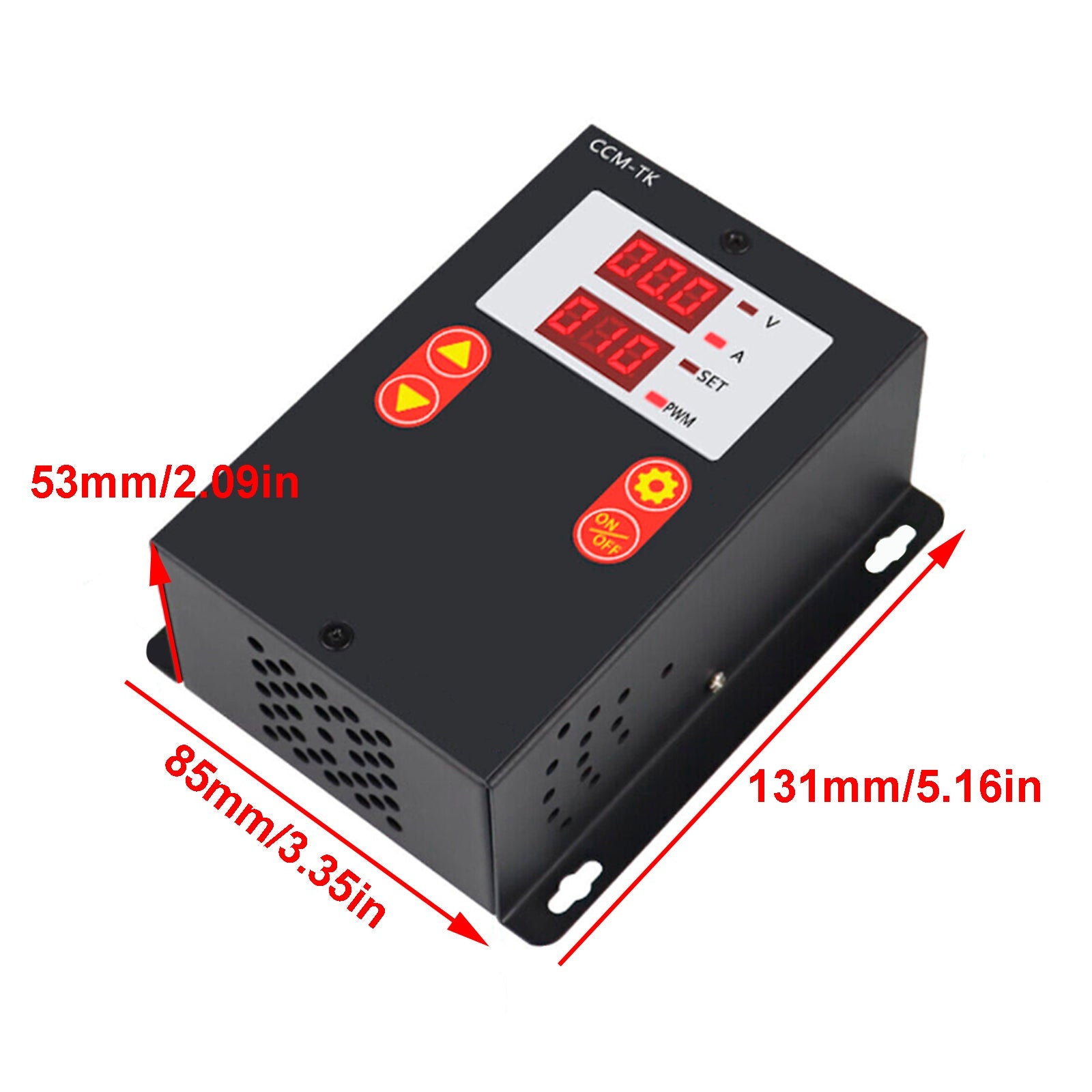 DC 12-80V 30A PWM Motor Speed Controller Soft-Start/Stop Voltage Ampere Meter