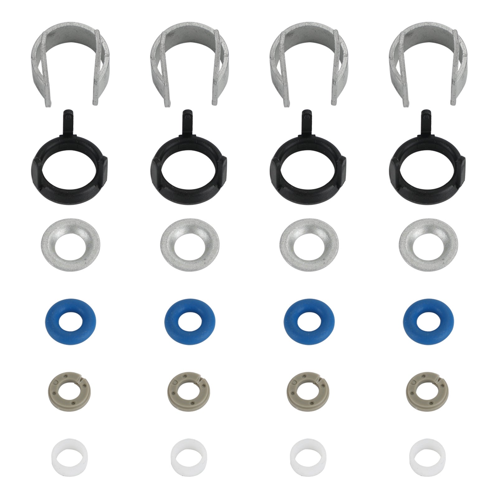 4PCS Fuel Injectors O-ring Seals Repair Kits Fit Audi A3 A4 A5 A7 VW Jetta GTI Generic