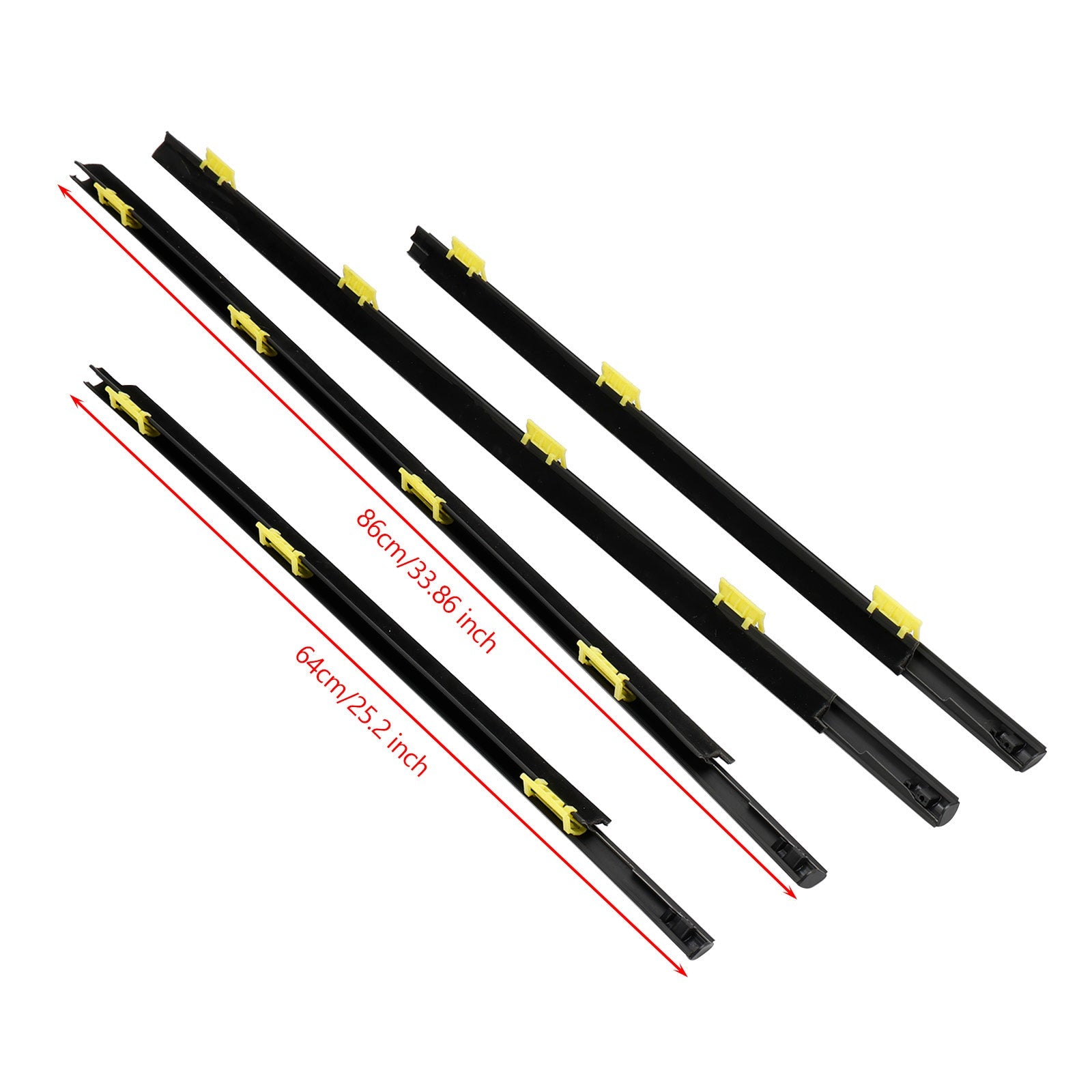 Honda CR-V CRV 2002-2006 4PCS Weatherstrip Window Seal Belt 72410-SCA-E01