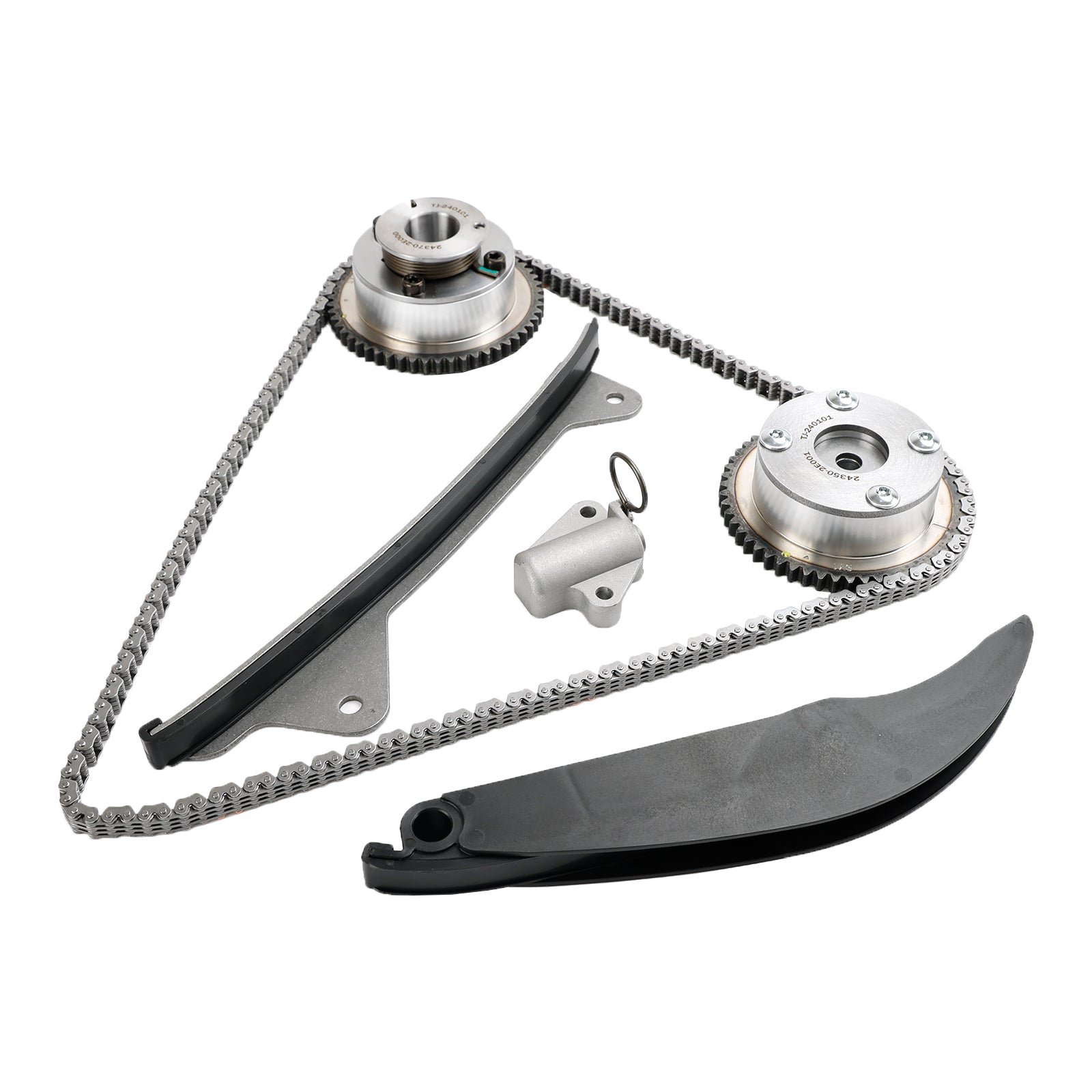 2014-2016 Hyundai Elantra Kia Forte Soul 2.0L Timing Chain Kit Camshaft Phaser 24370-2E000 24350-2E001 244102E000 244202E200 244302E000 TC2731K