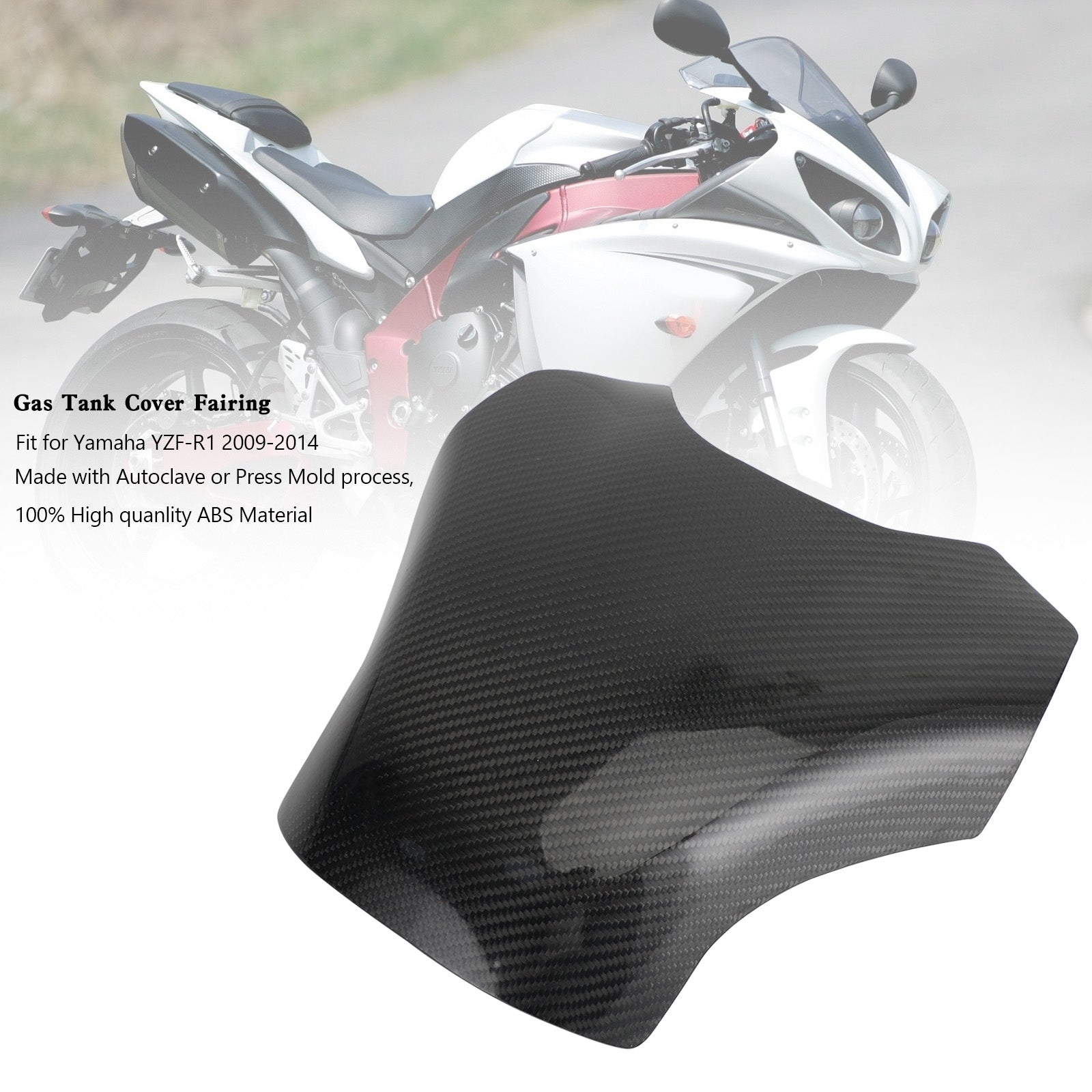 Yamaha YZF-R1 2009-2014 Carbon fiber Gas Tank Cover Panel Fairing Protector