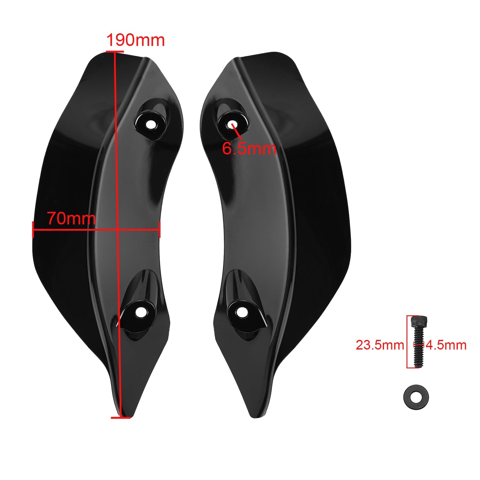 Deflector de viento de ala lateral para parabrisas de carenado para Touring Road Glide 2015-2021 genérico