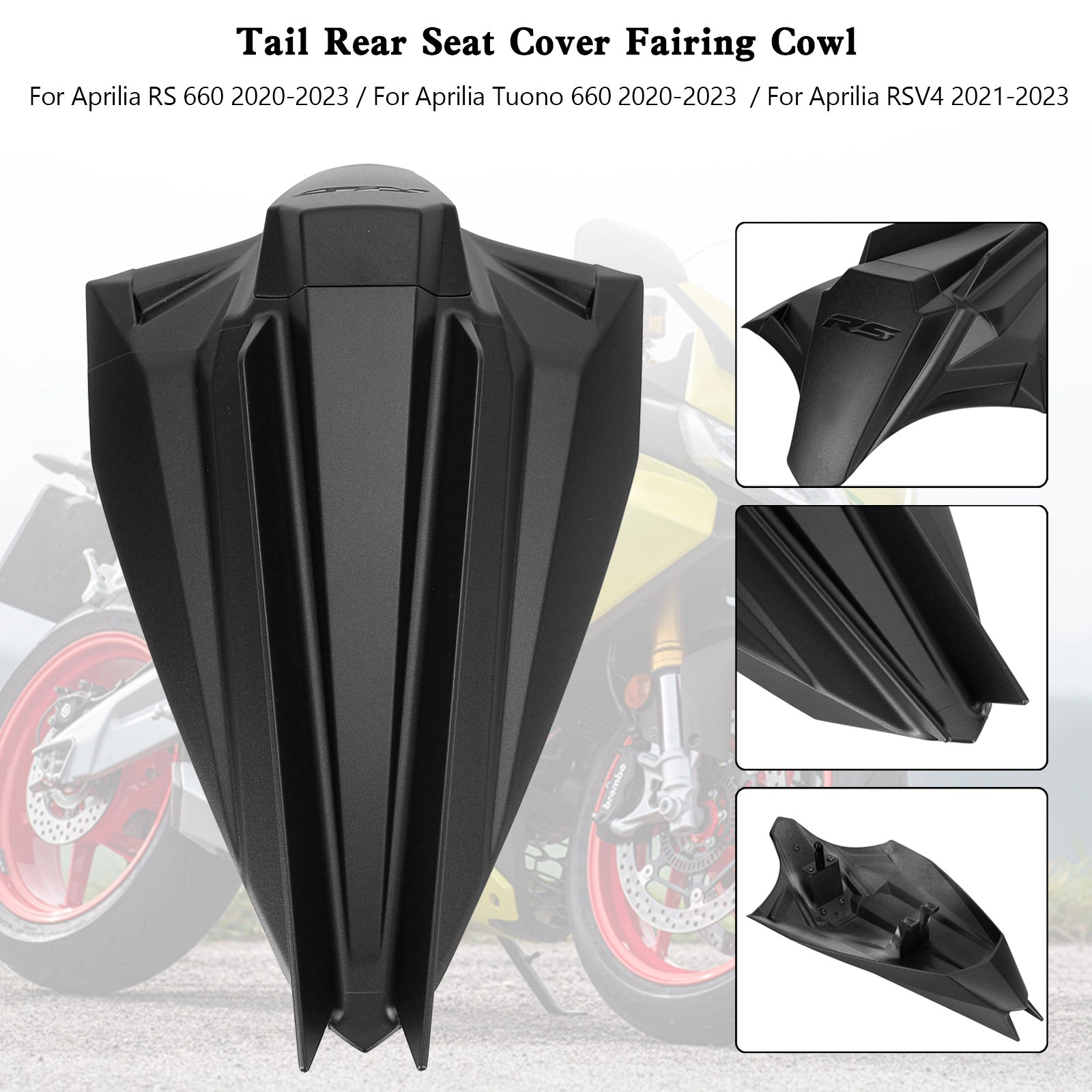 Rear Seat Cover Fairing Cowl For Aprilia RS660 Tuono660 2020-2024 Carbon Black Purple
