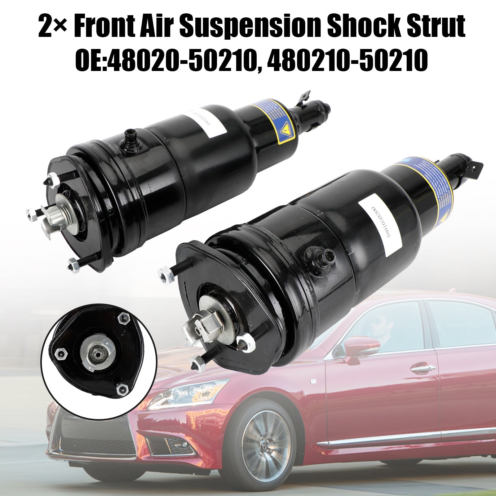 2x Lexus LS600h 4WD Only 2009-2016 Front Air Suspension Shock Strut 48020/10-50210