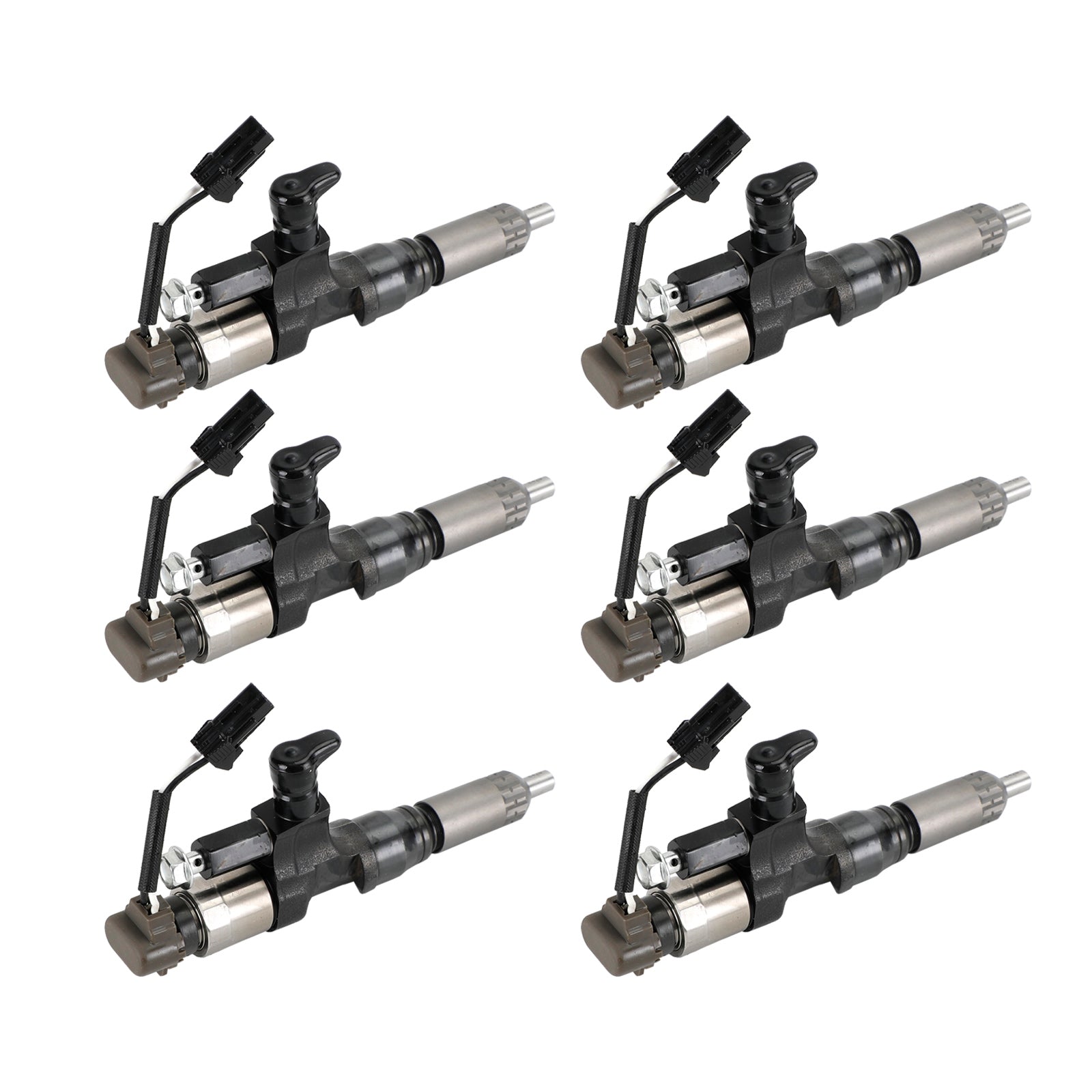1984-2018 Hino J08E Kobelco 3.8 4.7 Diesel 6PCS Fuel Injectors 095000-6593