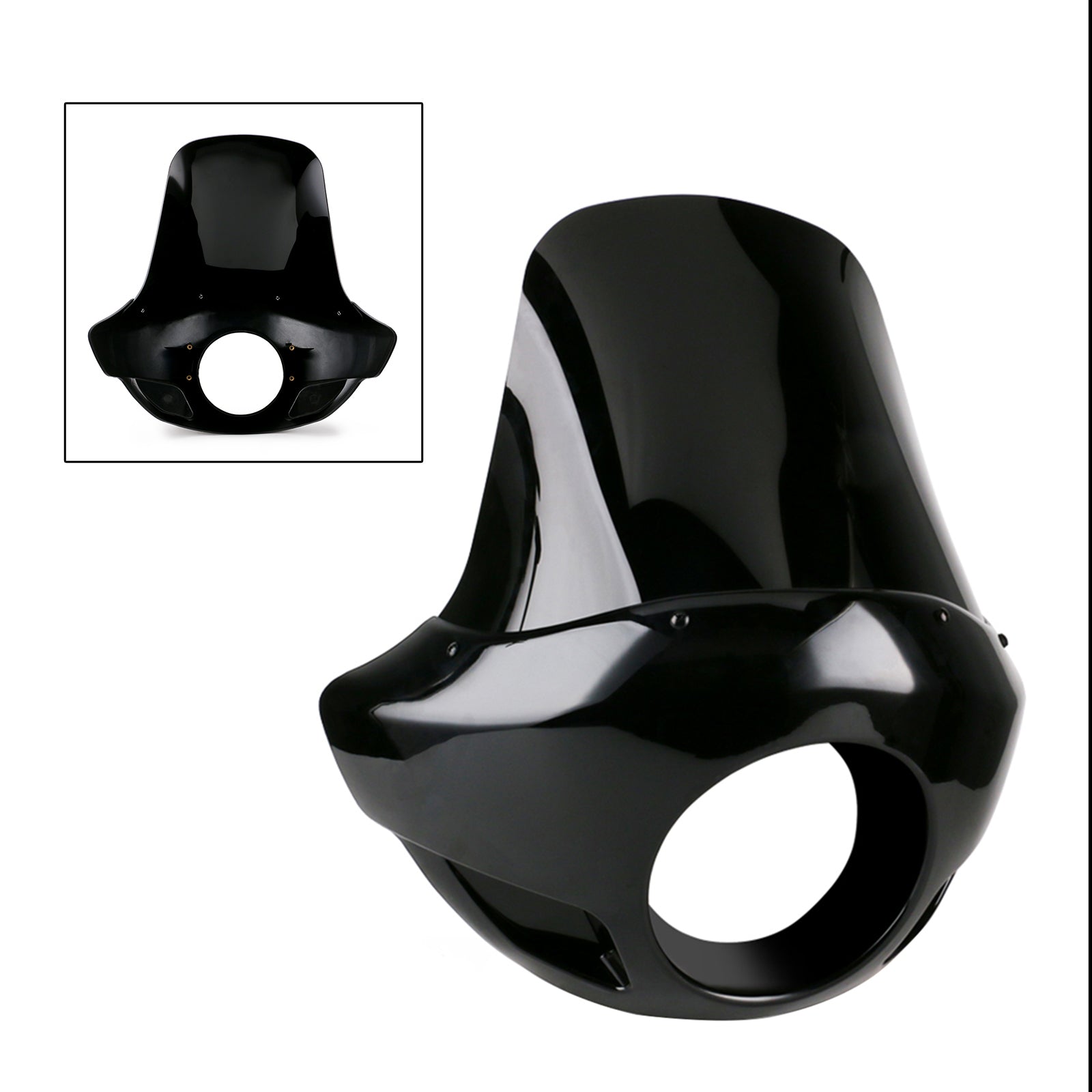 35mm-49mm Forks Most 5.75" Headlights Dyna Windshield Headlight Fairing