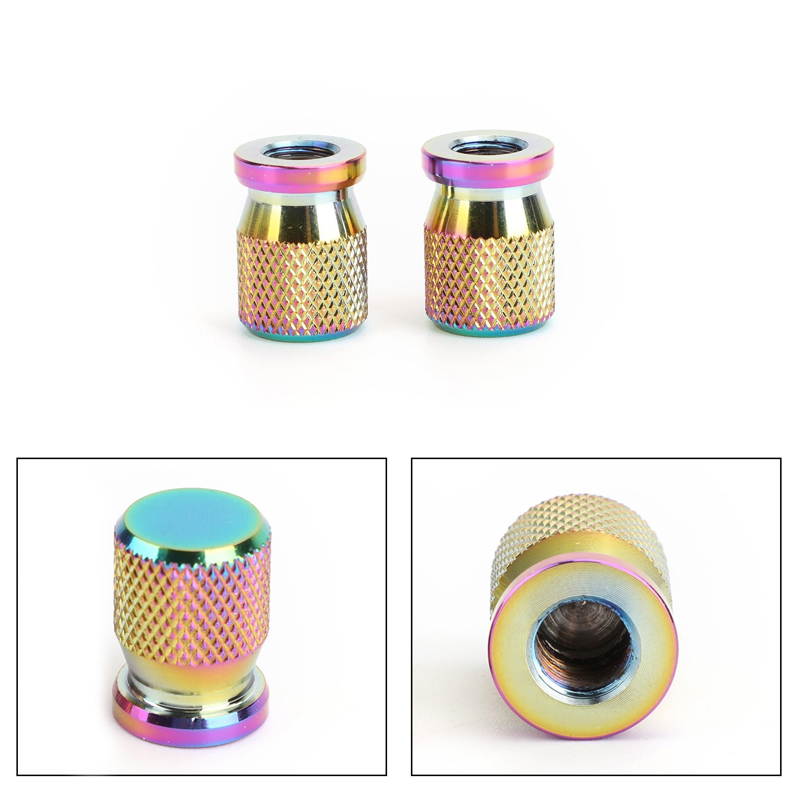 2개 CNC 번트 티타늄 오토바이 타이어 밸브 캡 커버 휠 장식 일반