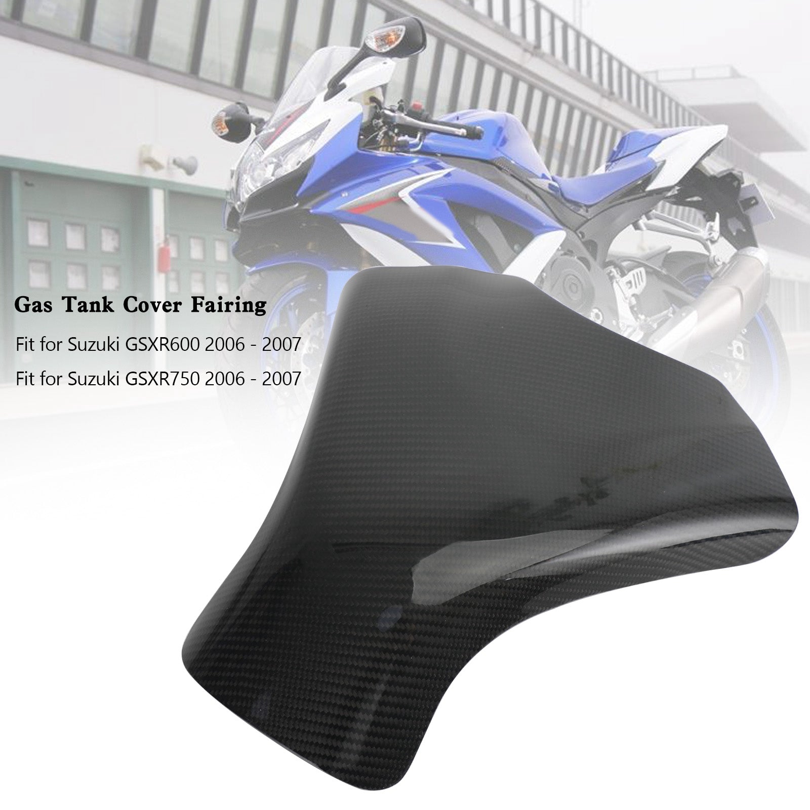 Suzuki GSXR600 GSXR 750 2006-2007 Carbon fiber Gas Tank Cover Fairing Protector