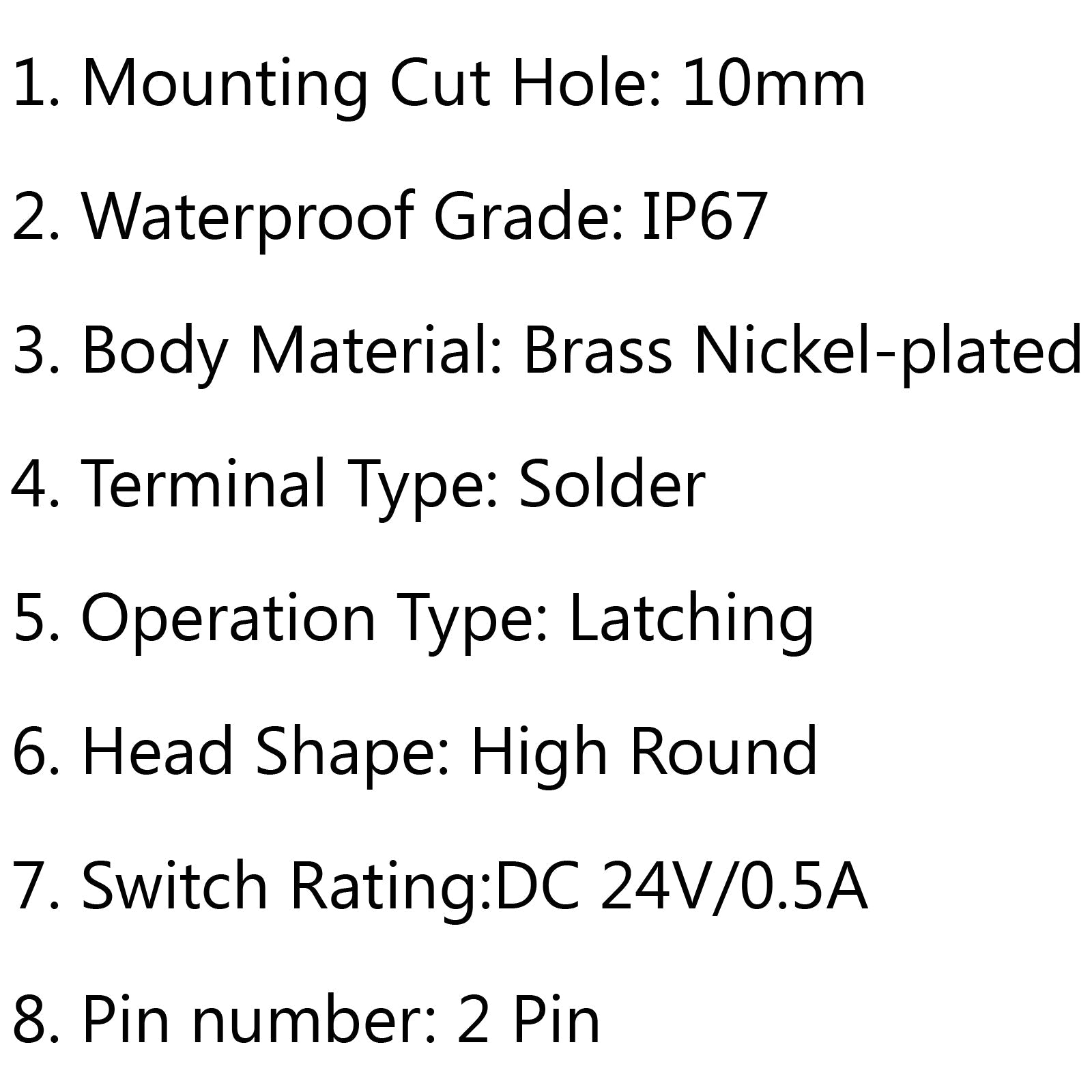 1Pcs New Mini Push Button SPST Momentary N/O OFF-ON Switch 10mm Black For Car