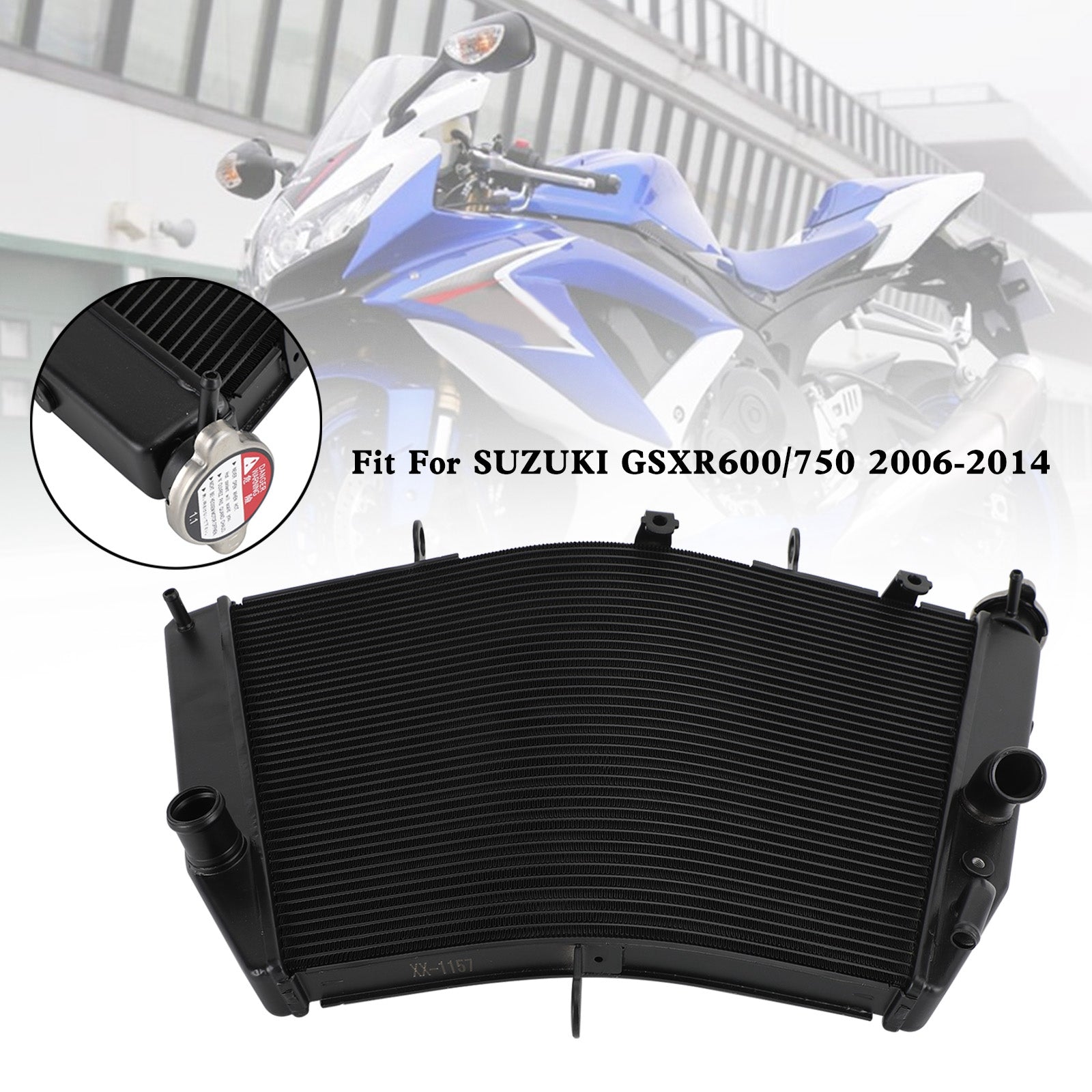 2006-2014 Suzuki GSXR 600 750 GSX-R600 GSX-R750 Enfriador de radiador Refrigeración