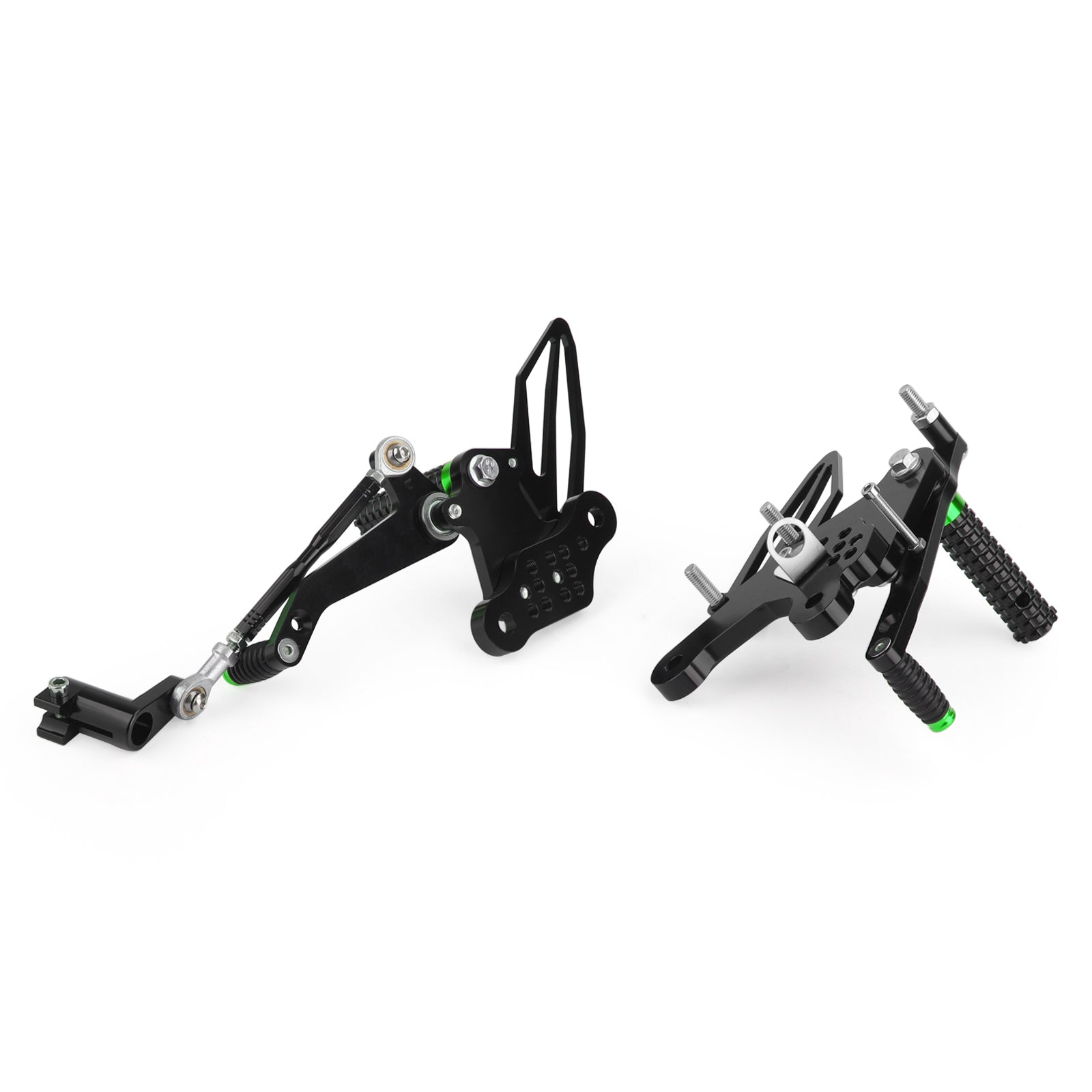 CNC Alu Rearsets Footpegs Green Fit for Kawasaki Ninja EX 250 / 400 2018-2020 Generic