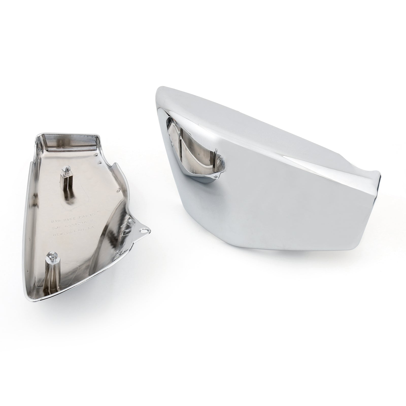 1 Pair Motorcycle Side Cover For Honda VTX1800 2002-2007 Chrome ABS Plastic Generic