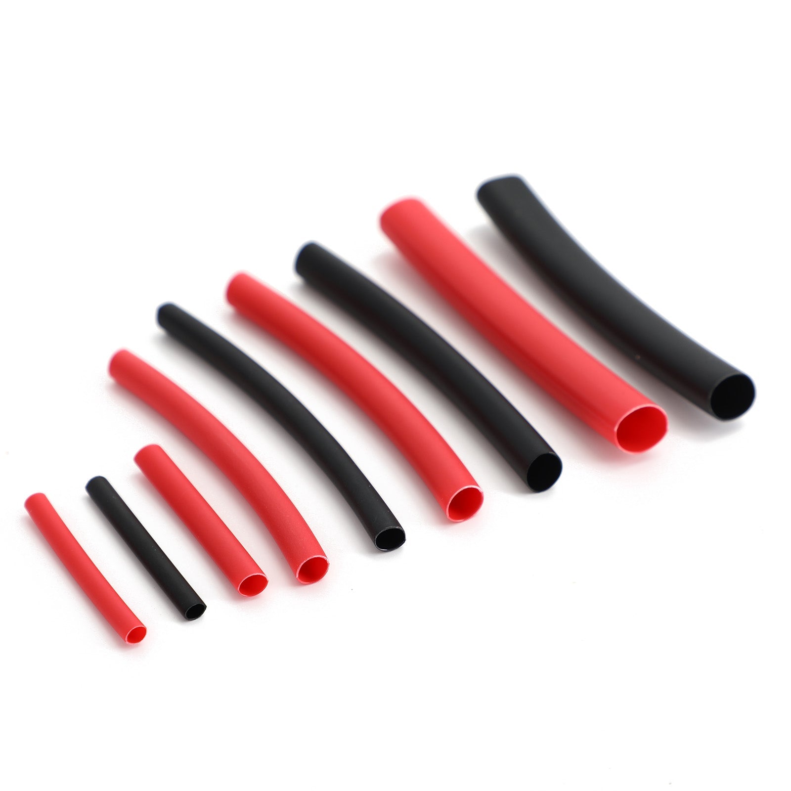 300Pcs 3:1 Dual Wall Adhesive Heat Shrink Tubing 10 Sizes 2 Color Kit Black Red