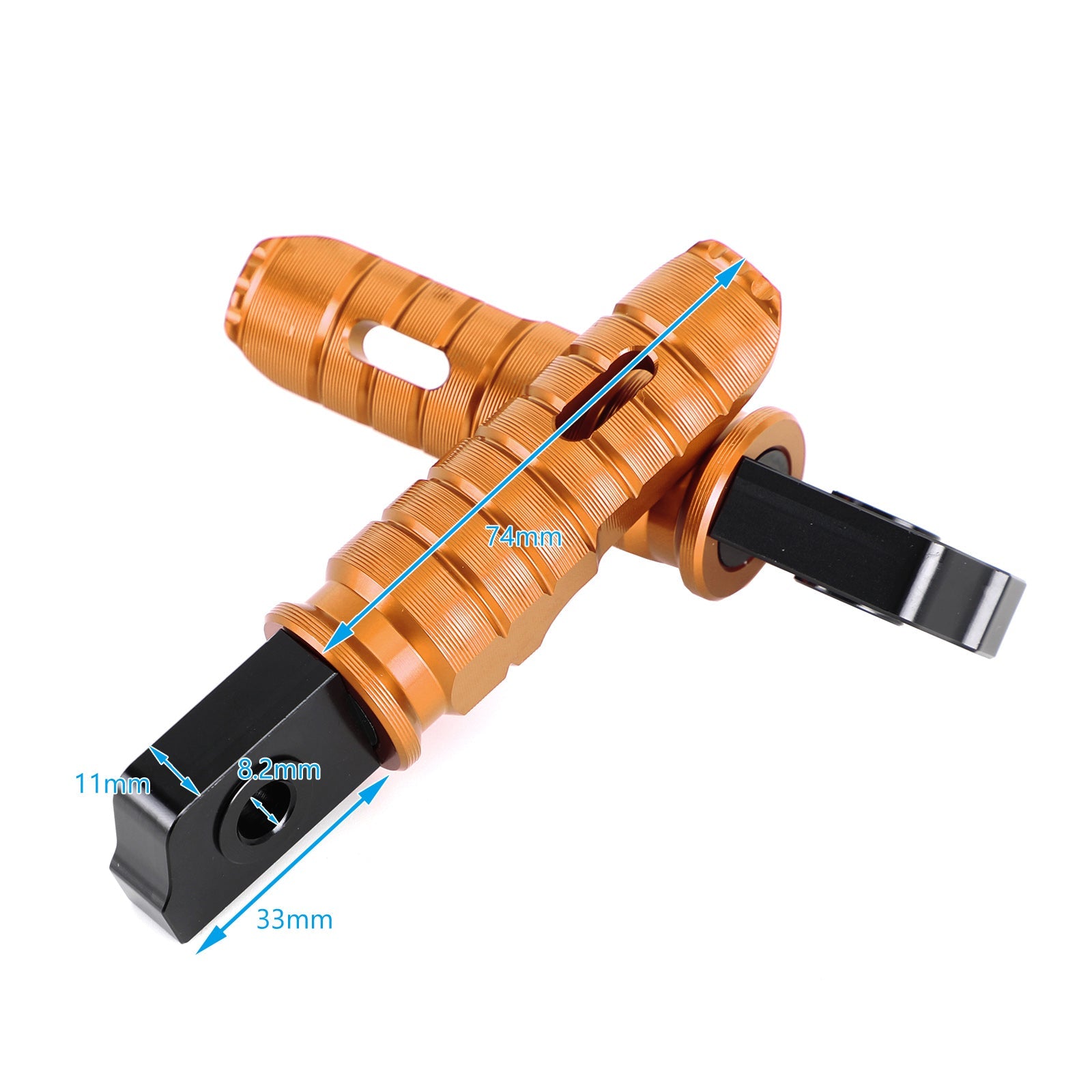 Reposapiés delanteros Pie Peg para Aprilia GPR 125 150 250 APR150 RS125 TUONO125 Genérico