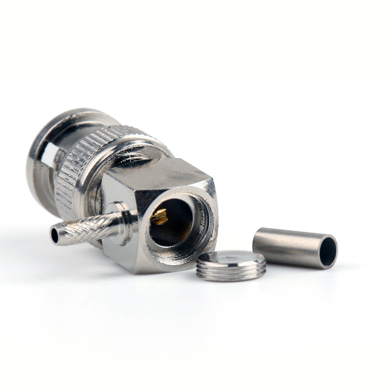 10Pcs Connector BNC Male Plug 90?? Crimp RG174 RG316 LMR100 Cable Right Angle