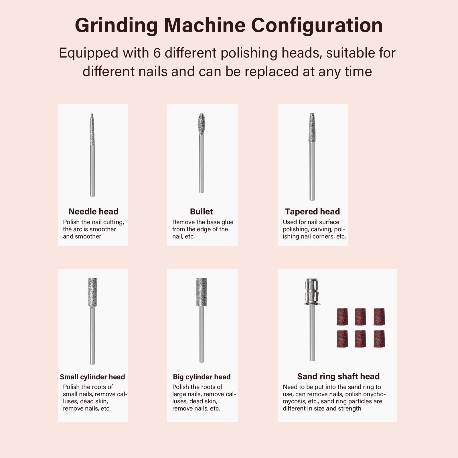 Electric Drill Nail File Acrylic Art File Manicure Pedicure 20000RPM Machine US