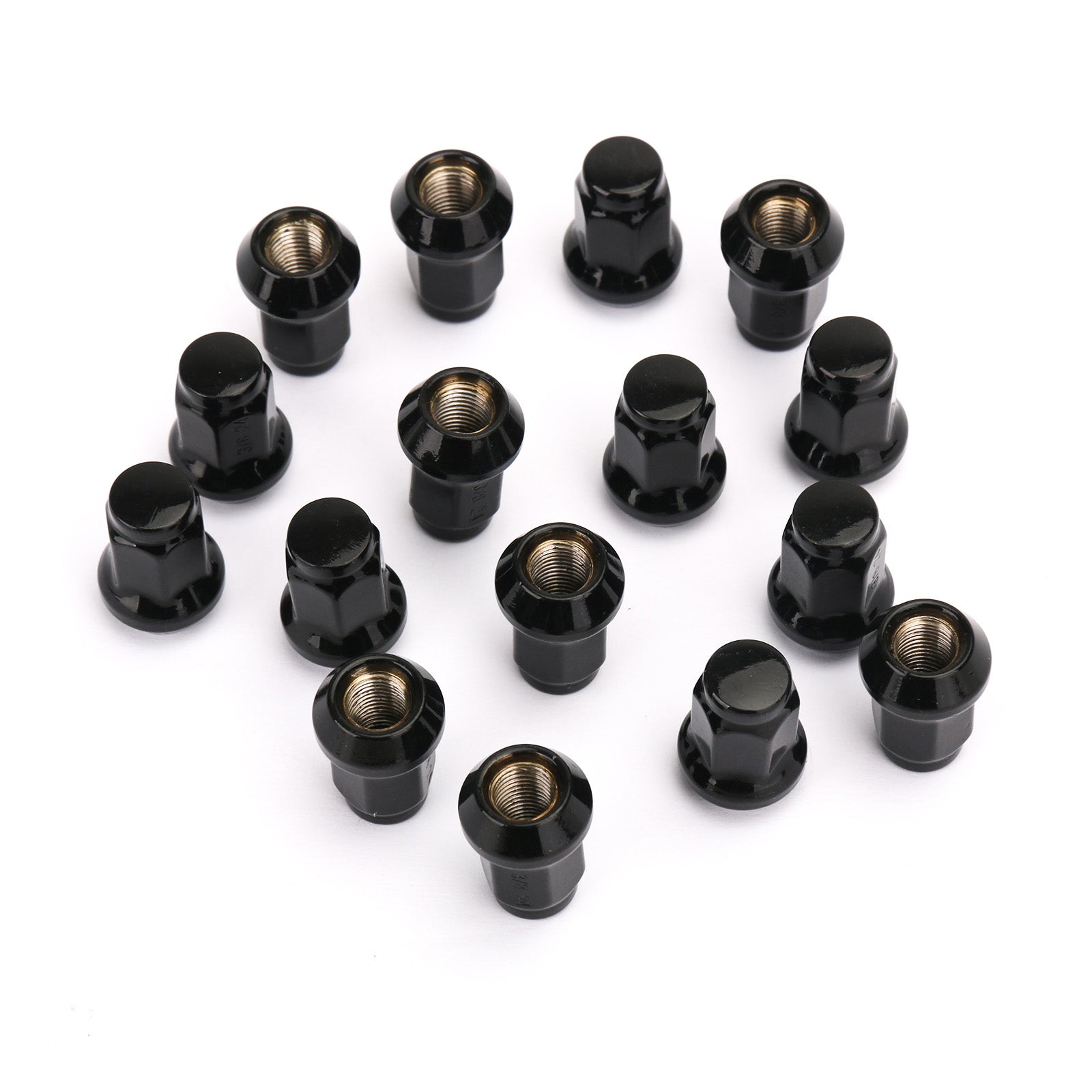 16 tuercas de rueda negras de 3/8" 24 cónicas para Polaris Ranger RZR 4 XP Sportsman Generic