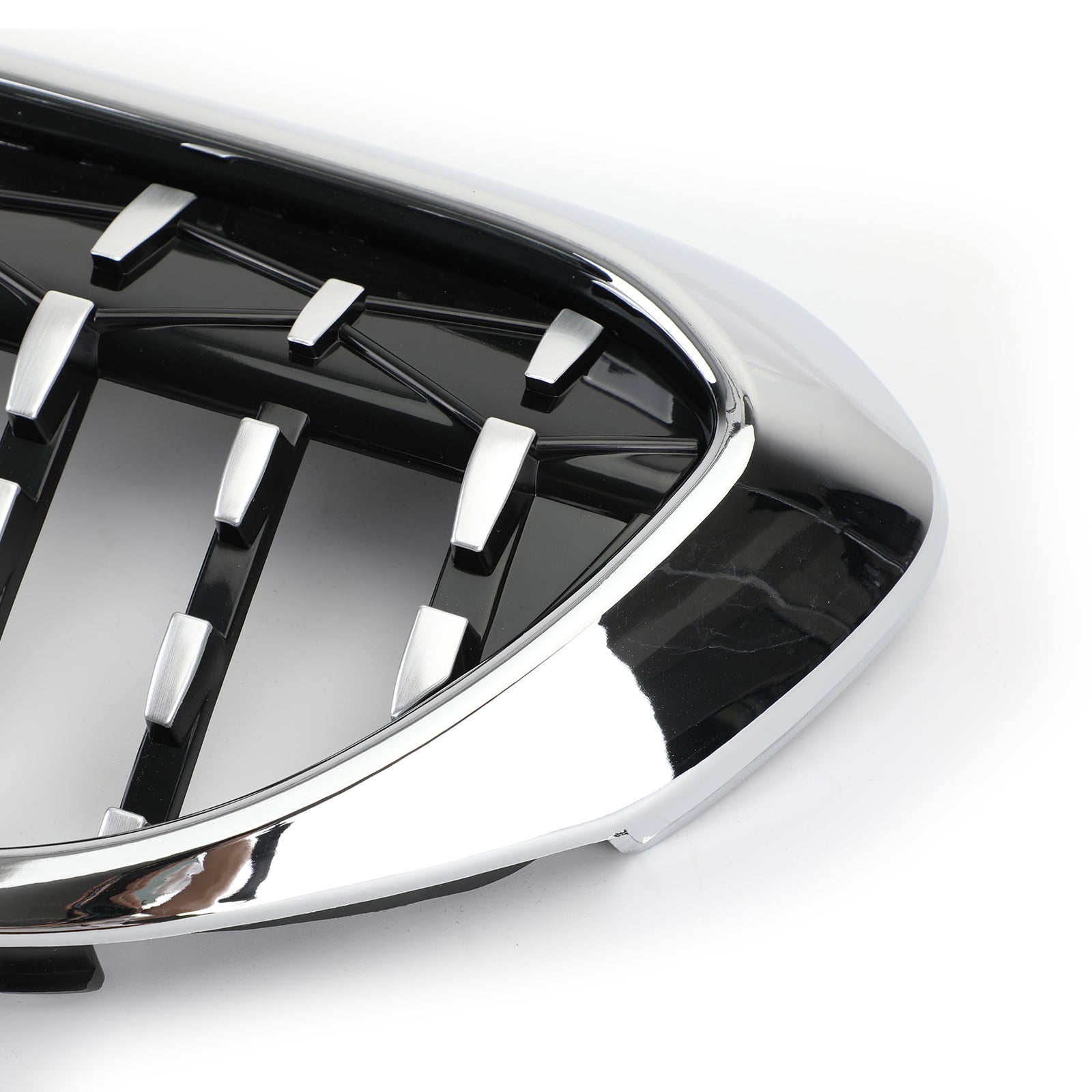 BMW 5 시리즈 G30 G38 2017-2019 일반용 크롬 다이아몬드 스타일 프론트 그릴 페어