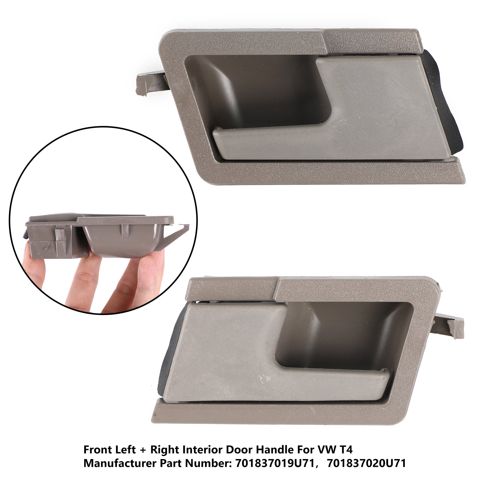 Front Left & Right Interior Inner Door Handle For VW T4 Transporter 1990-2002 Generic