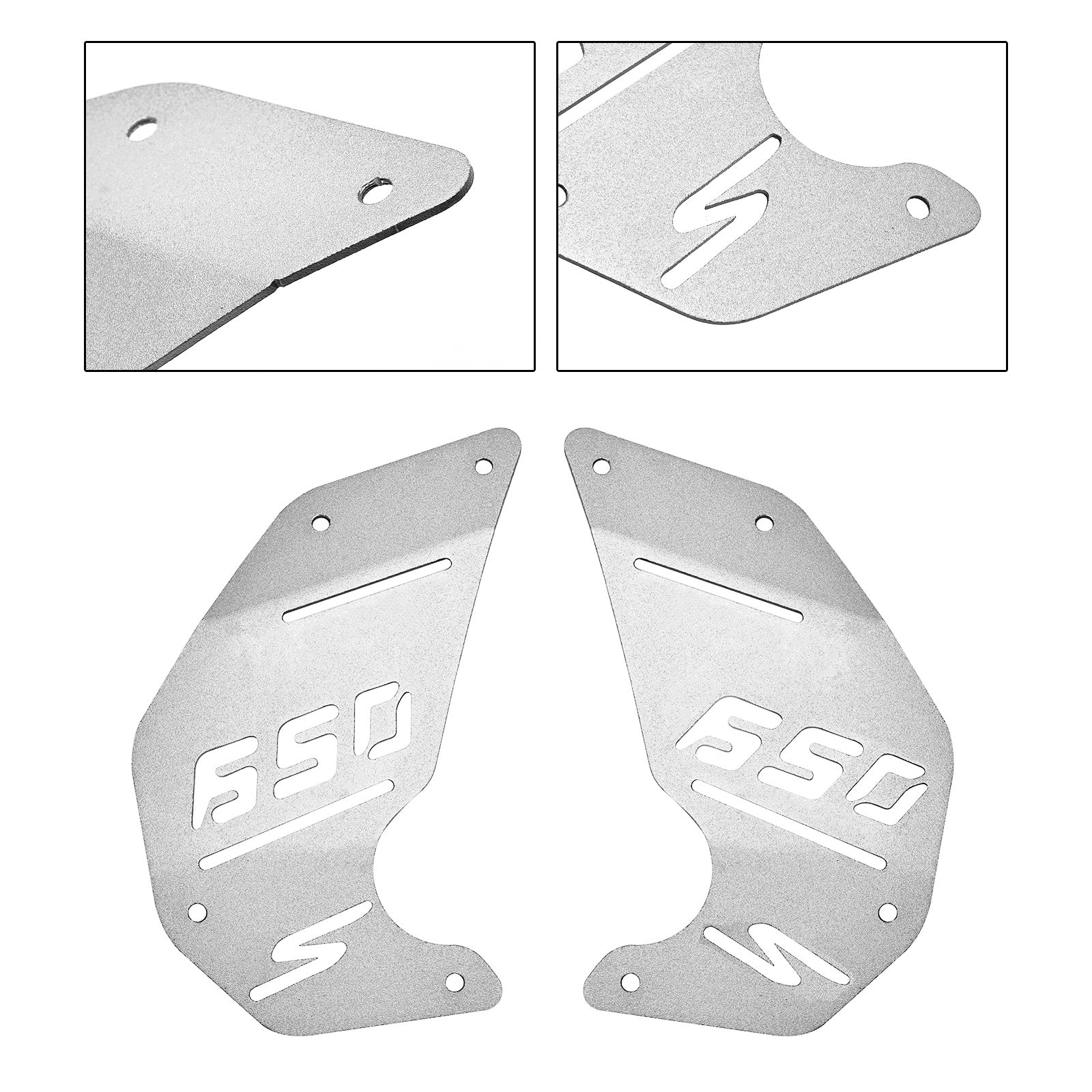 Kawasaki Vulcan S En Vn650 2015-2022 Engine Cover Plate Side Panel Silver For Cafe
