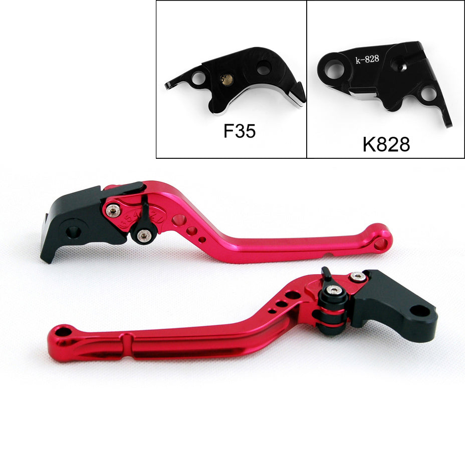 Long Brake Clutch Levers For Kawasaki ZX636R / ZX6RR 2005-2006 Black Generic