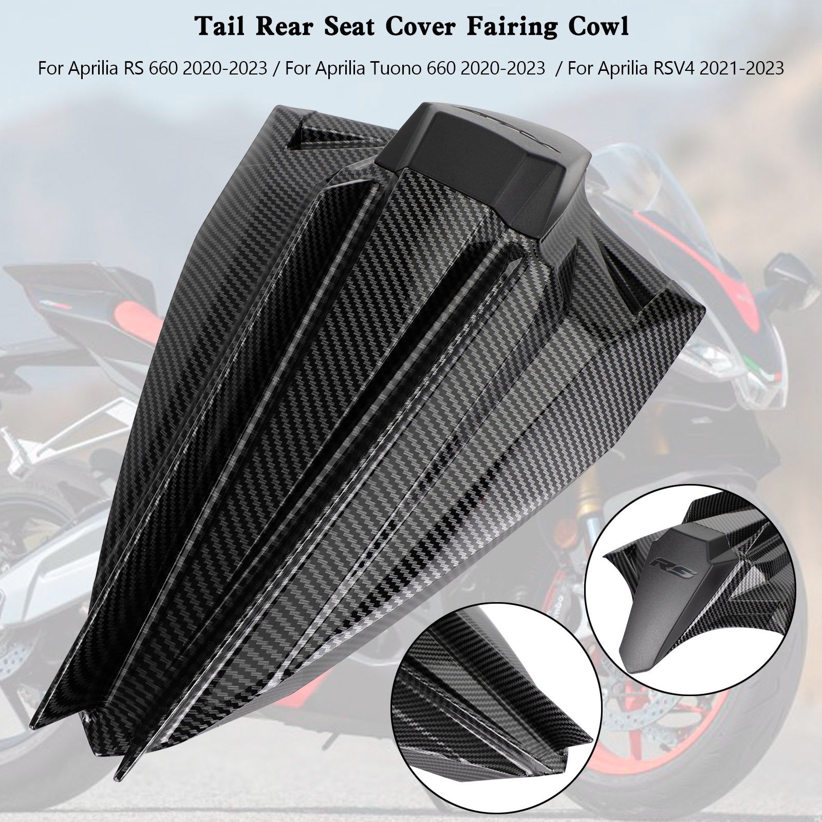 Rear Seat Cover Fairing Cowl For Aprilia RS660 Tuono660 2020-2024 Carbon Black Purple