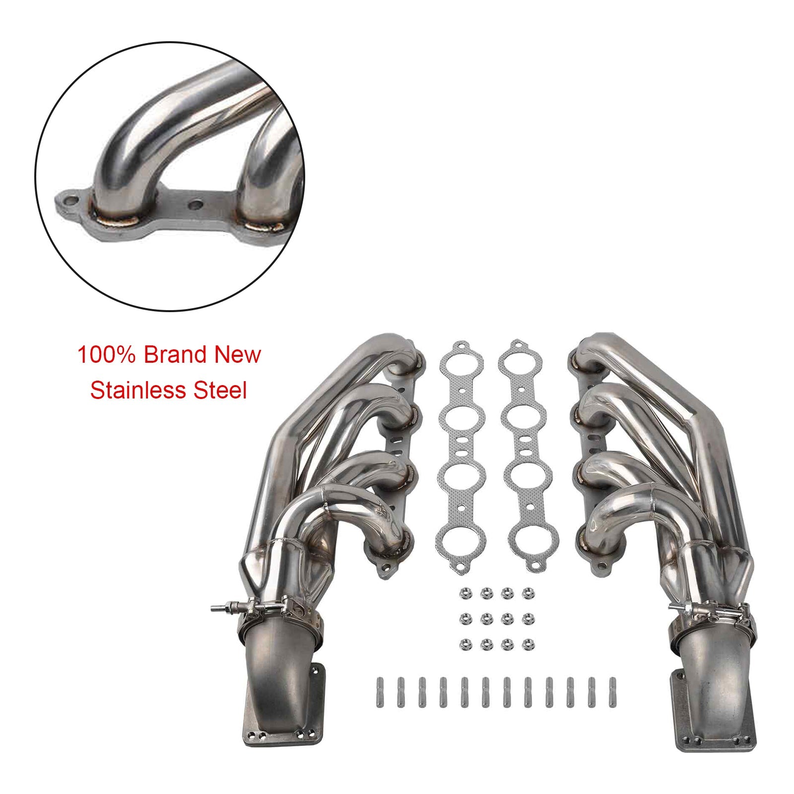 터보 배기 매니폴드 헤더 핏 LS1 LS6 LSX V8 + 엘보 T3 T4 3.0" V 밴드