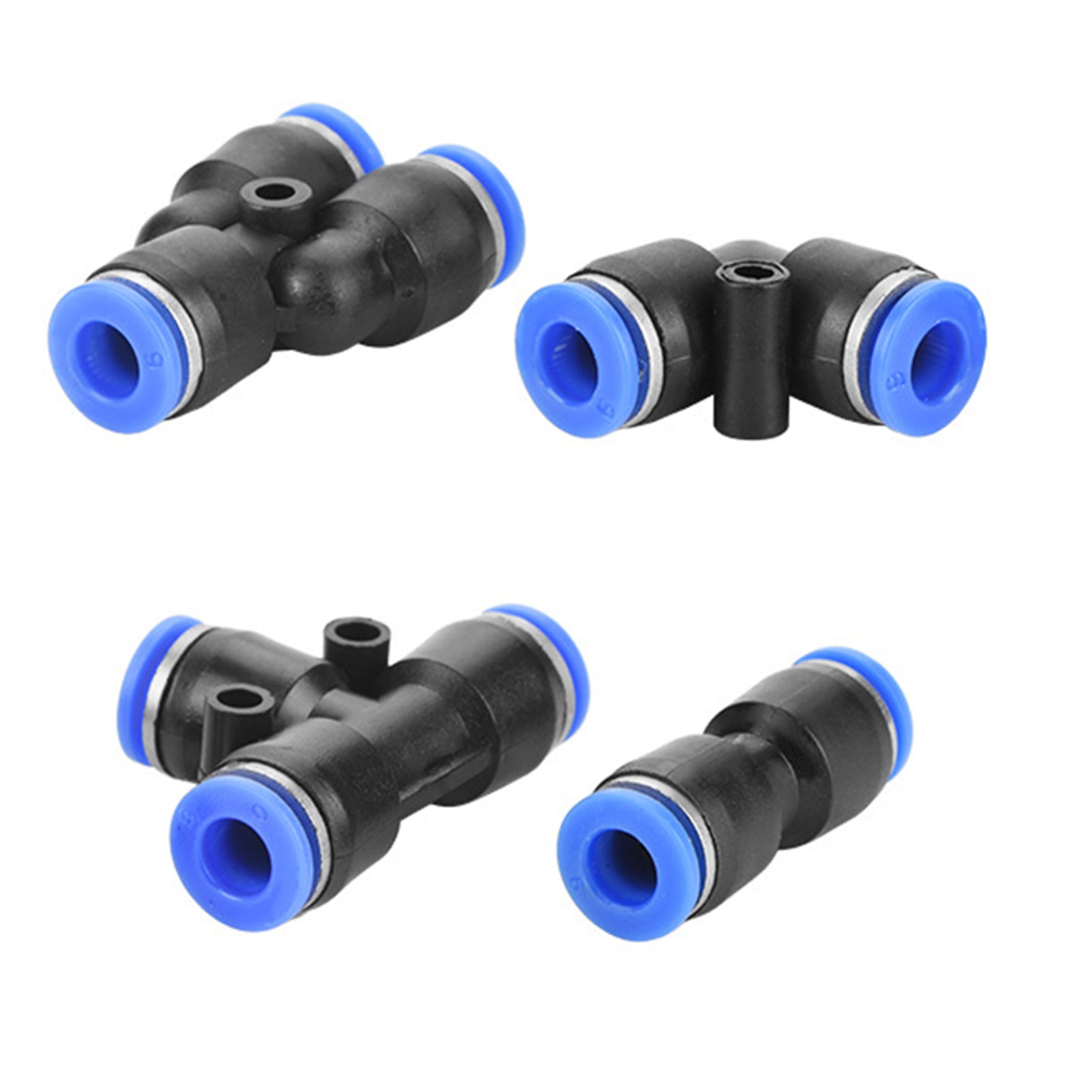 40Pcs Quick 6mm OD Plastic Pneumatic Push Connector Air Line Fittings