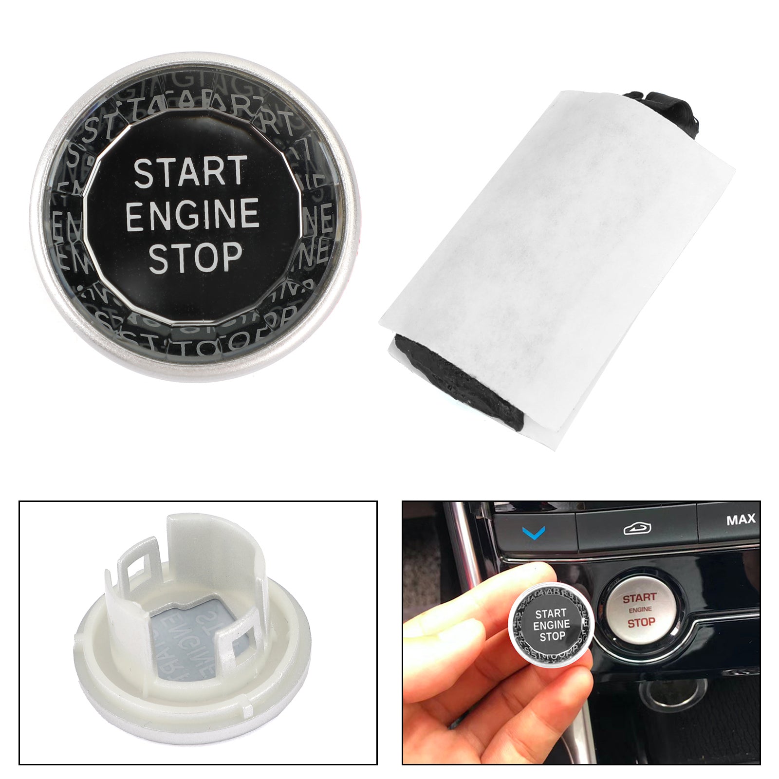 Jaguar XF XE F-Pace Engine Start Stop Push Button Knob Switch Decor Cover
