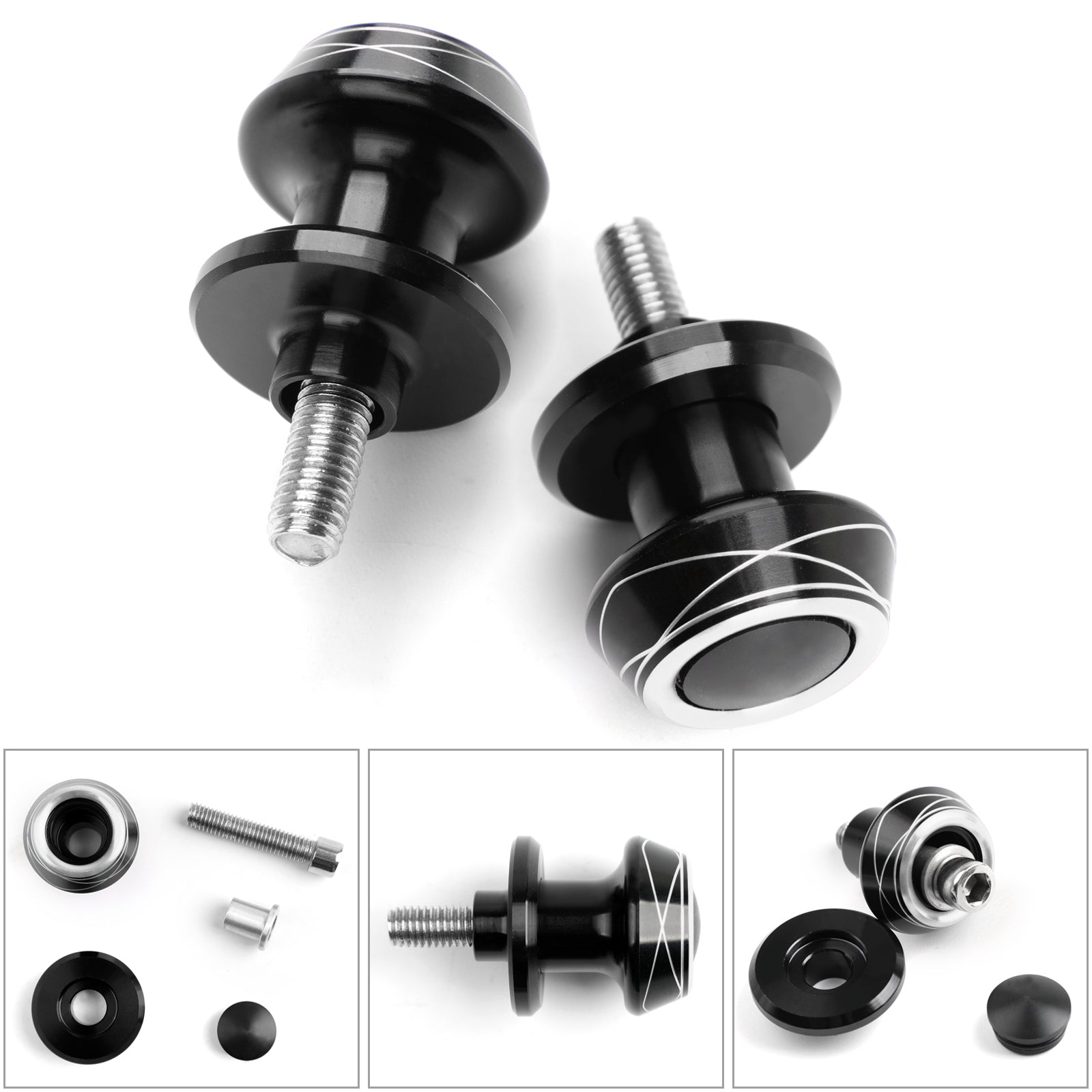 1Pair 8mm Moto CNC Swingarm Swing Arm Spools Spool Sliders For Suzuki Honda