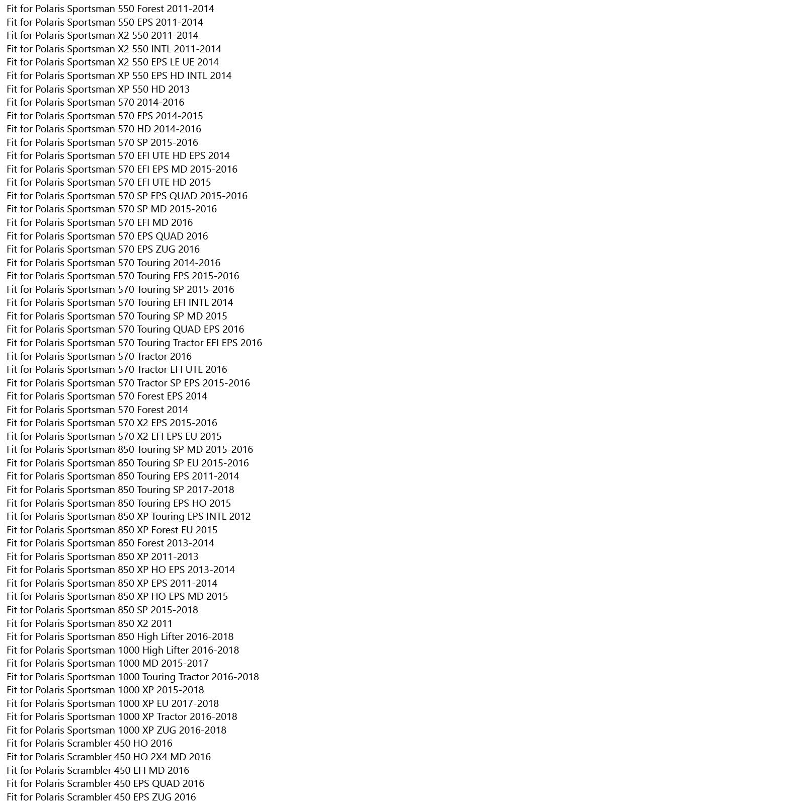 Polaris Scrambler 850 2013-2019용 연료 펌프 + 스트레이너 + 탱크 씰 #2521362 일반