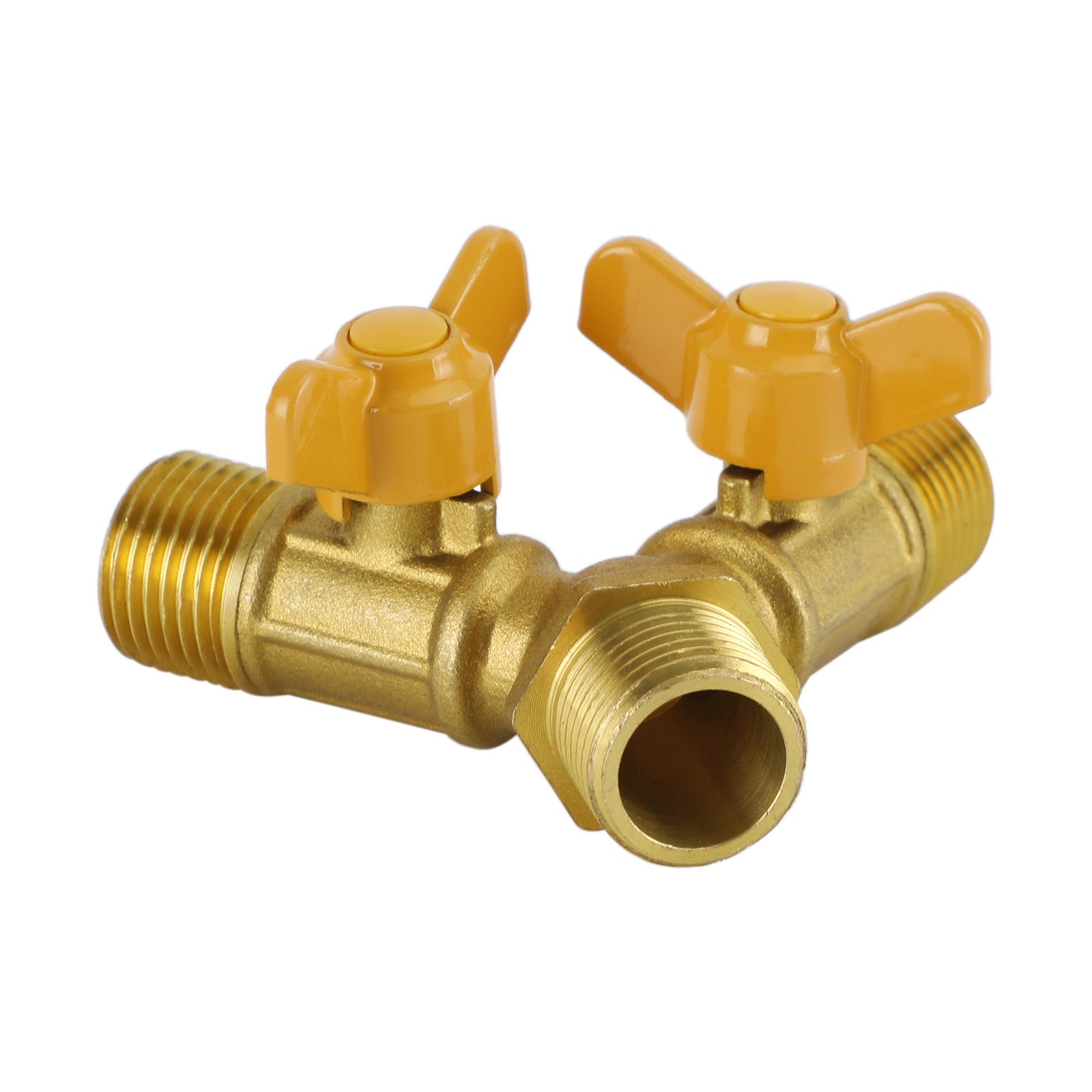 3 Way Shut off Ball Valve 1/2" Hose Barb Y Shaped Valve 2 Switch Brass Fitting