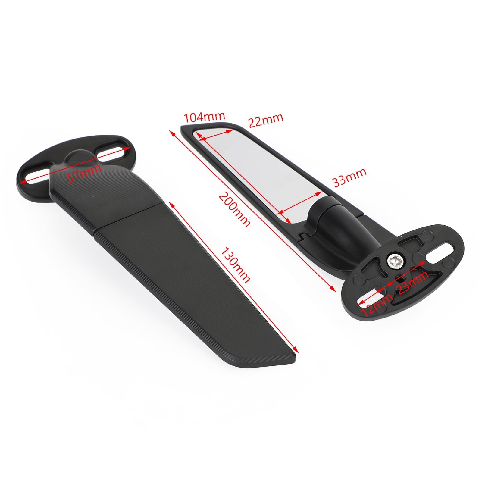 Honda CBR600RR 2003-2017 CBR1000RR 2004-2007 Espejos retrovisores de aleta ajustable