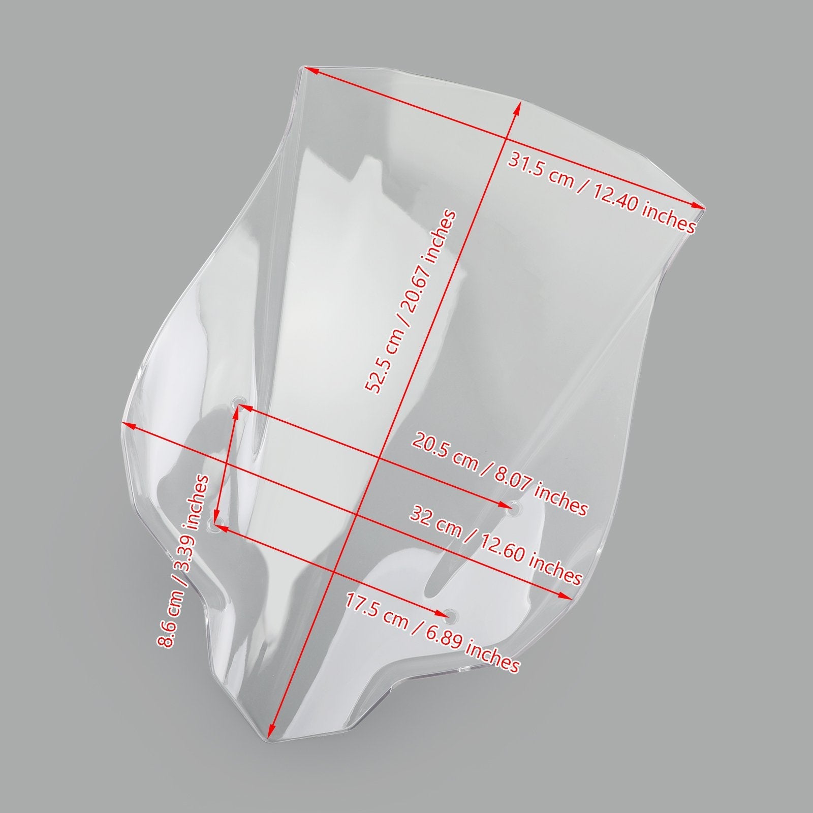 ABS Plastic Motorcycle Windshield Windscreen for Honda CB500X 2016-2023 Generic