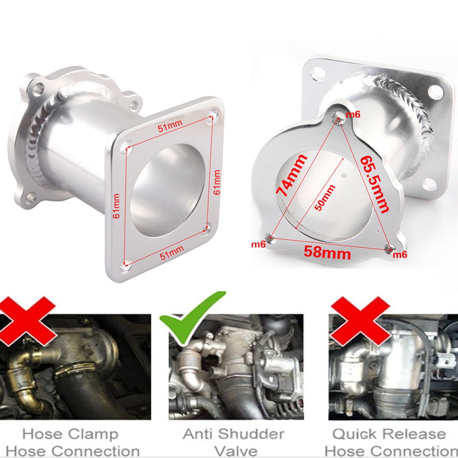 BMW 2006-2010 X3 E83 X5 E70 (X6 E71 2007-2010) EGR Delete Blanking Blank Kit M47N2 M57N2 engine