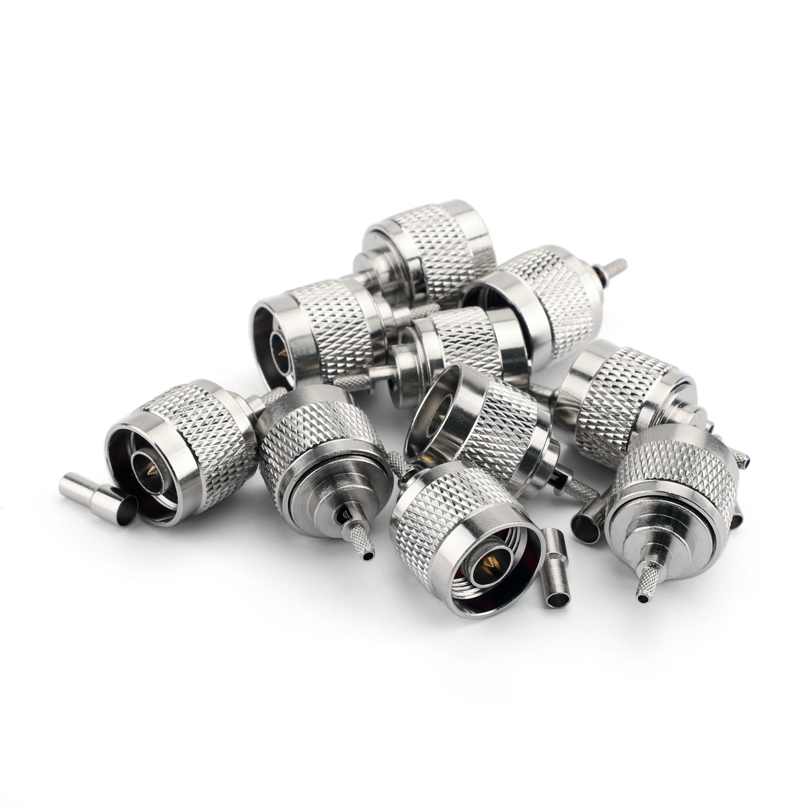 10Pcs Connector N Male Plug Crimp RG174 RG316 LMR100 Cable Straight