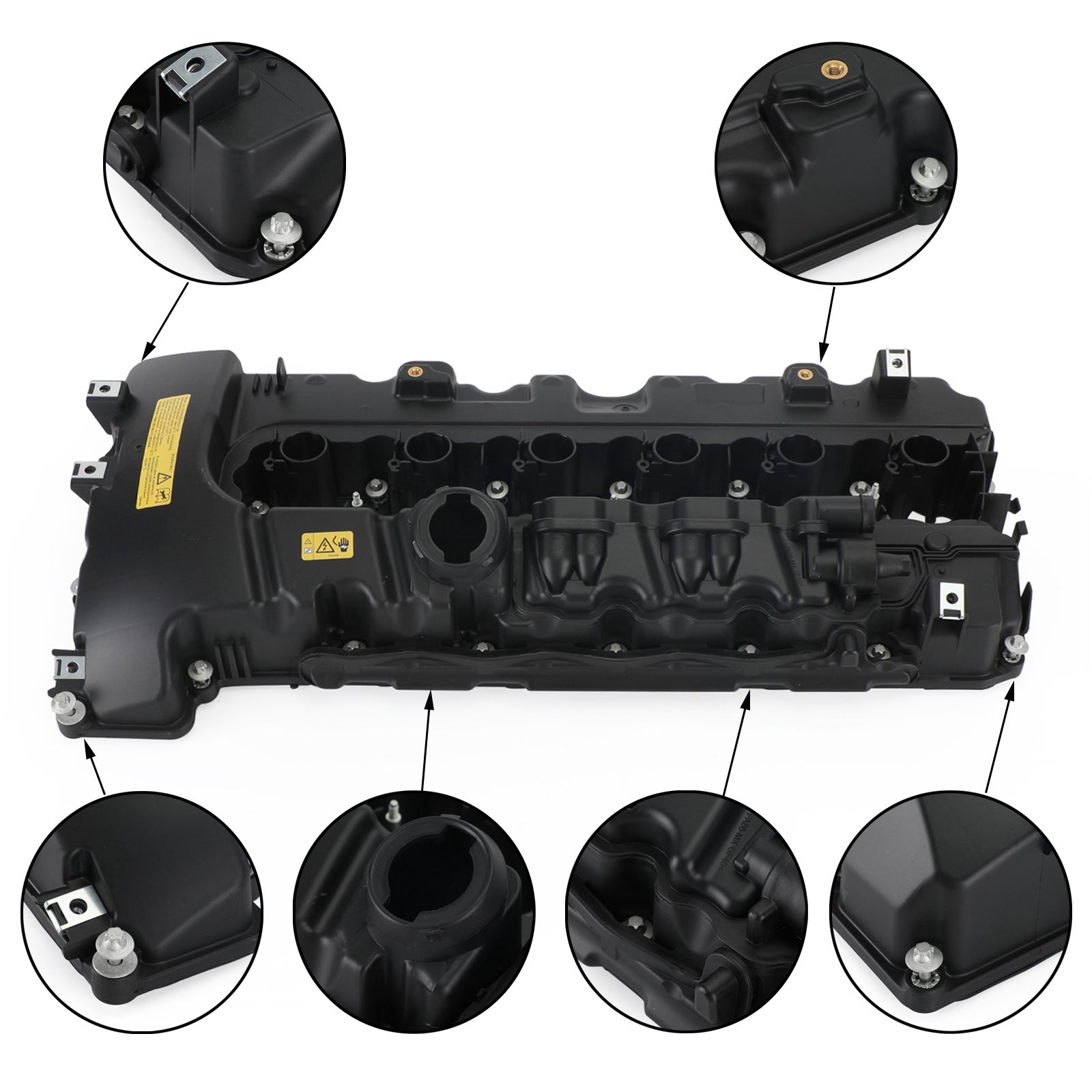 Cylinder Head Rocker Valve Cover 11127548196B For BMW N53 2.5 3.0 Petrol Engine Generic