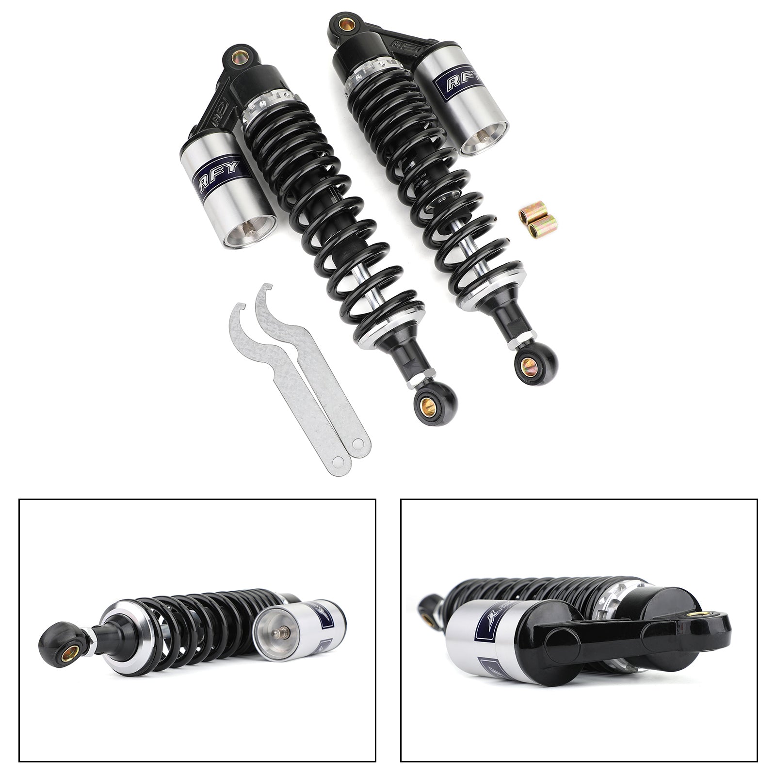 340mm 375mm Rear Suspension Air Shock Absorbers For Suzuki Yamaha Honda ATV Generic