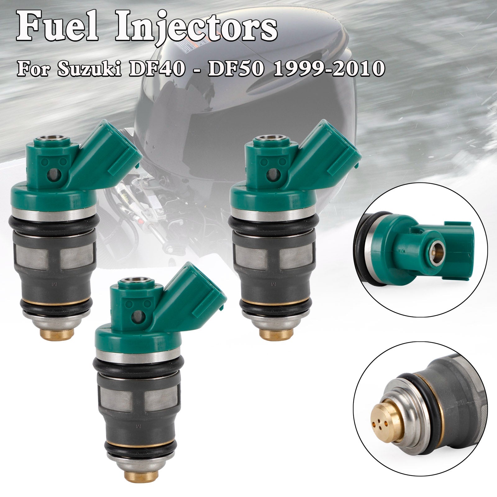 스즈키 DF40 DF50 1999-2010 3개 새 연료 분사기 15710-87J00