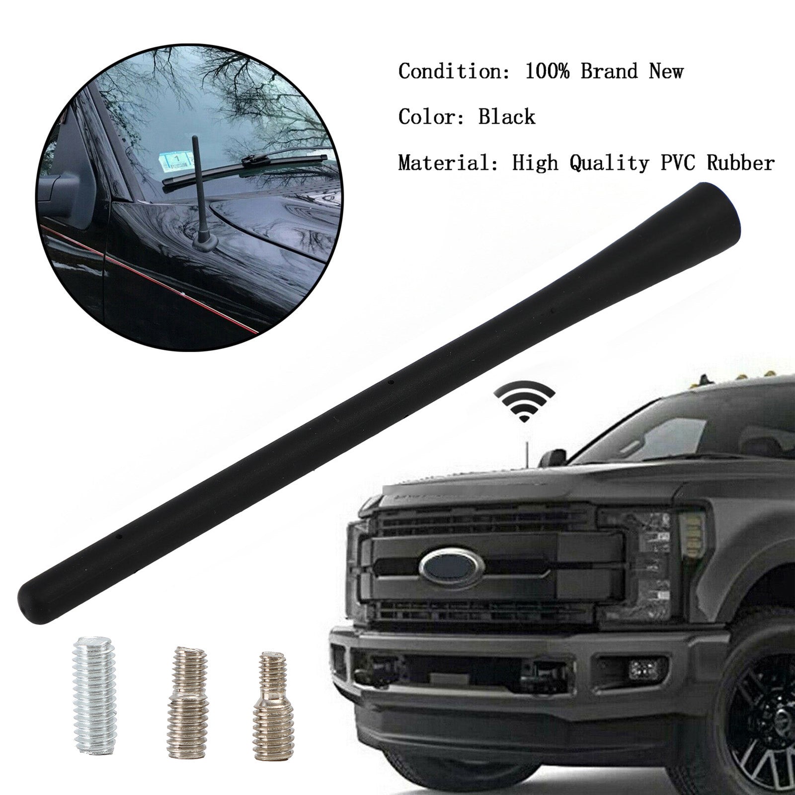 7Inch Rubber Signal Antenna For Ford F150 F250 F350 Ram 1500 2009-2019 Generic