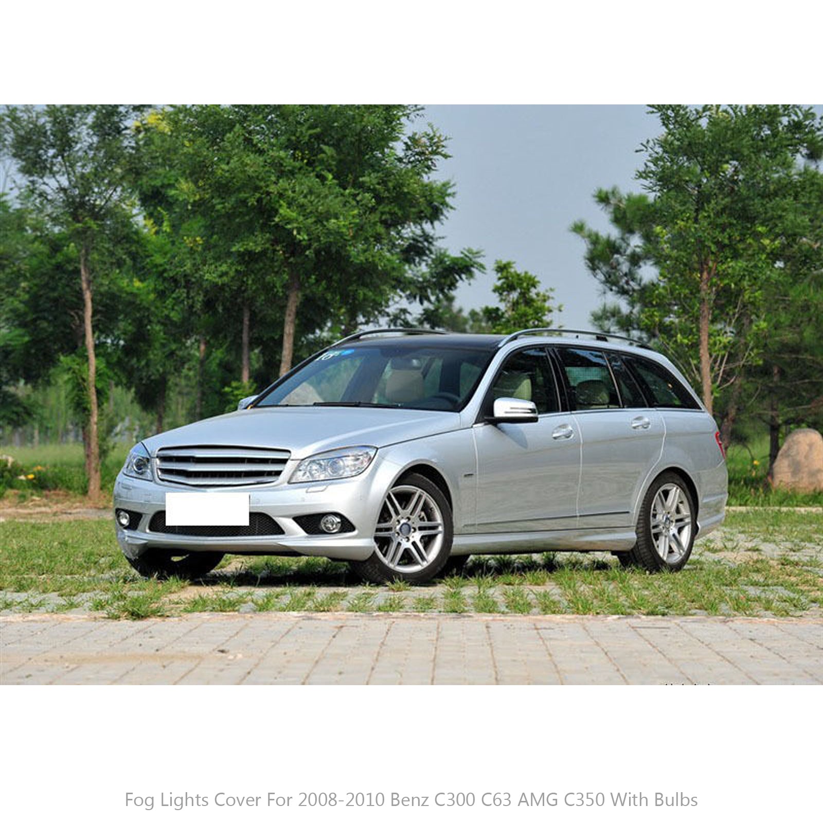Luz antiniebla delantera izquierda/derecha con bombillas para 2008-2010 Benz C300 C63 AMG C350 genérico