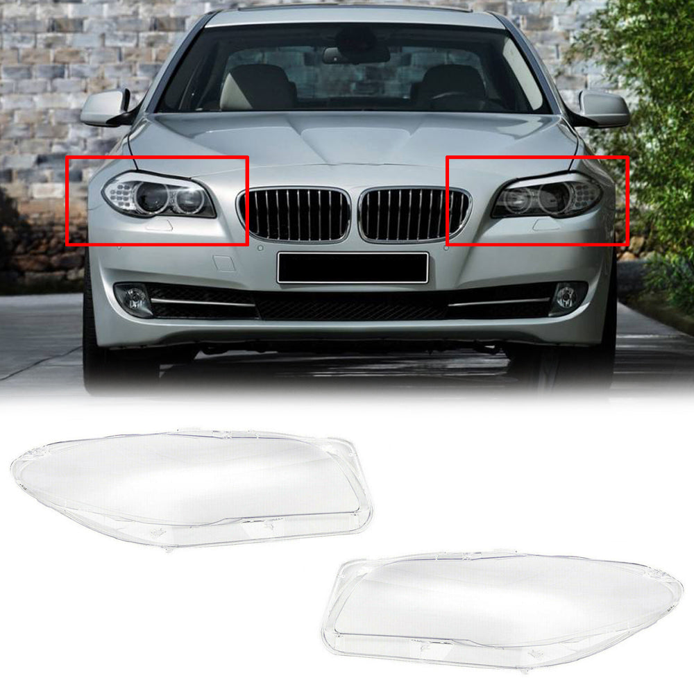 Left Right Side Headlight Cover Headlamp Lens Lenses For BMW F10/18 520 523 525 535 530 10-14 Generic