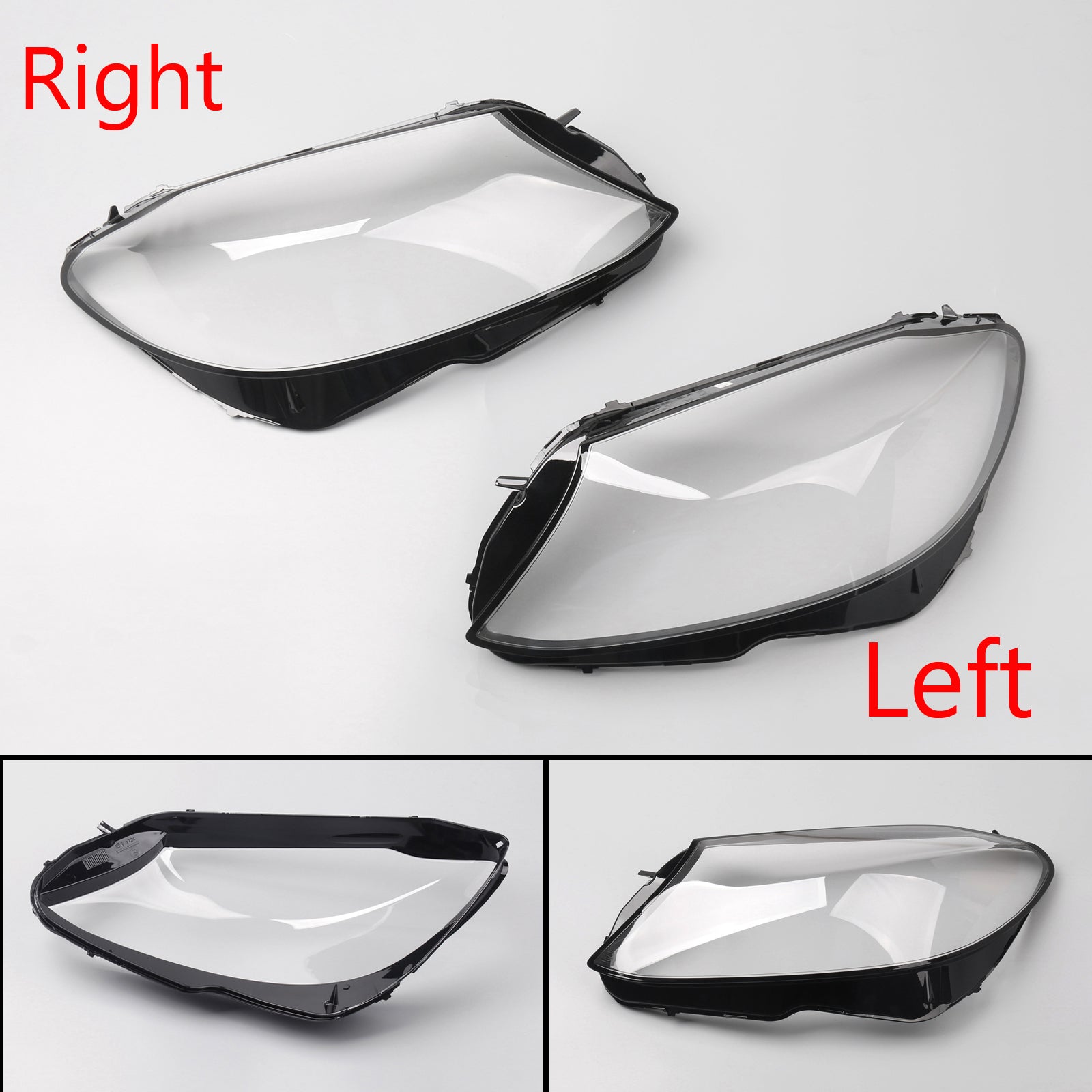 L / R Side Headlight Cover Headlamp Lens Lenses For Benz C-Class W205 C180 C200 C260L C280 C300 2015- Generic