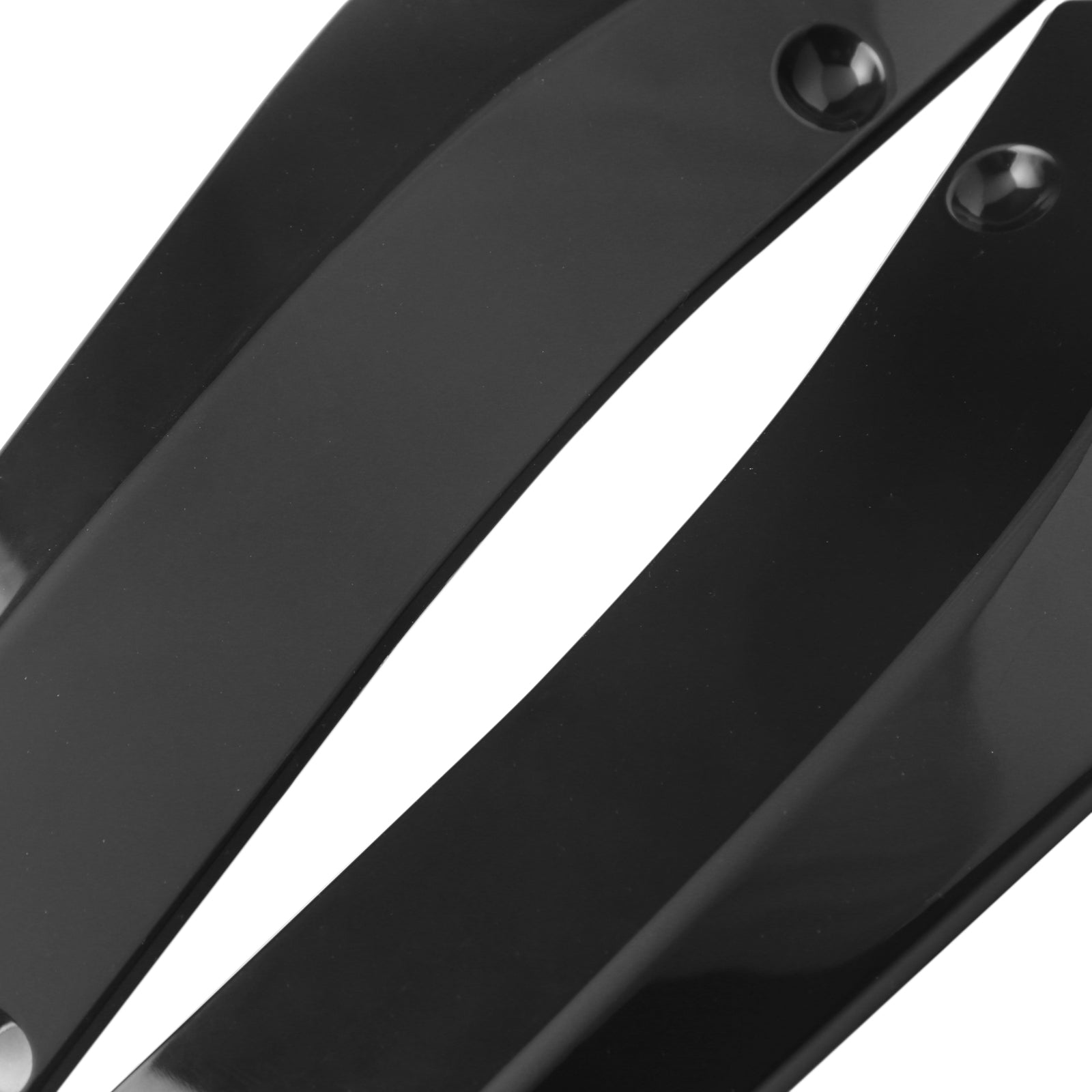 2x 자동차 자동 리어 범퍼 립 디퓨저 스플리터 카나드 프로텍터 상단 광택 블랙 일반